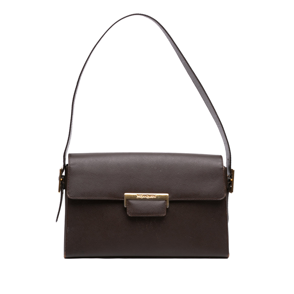 Saint Laurent Leather Shoulder Bag Brown