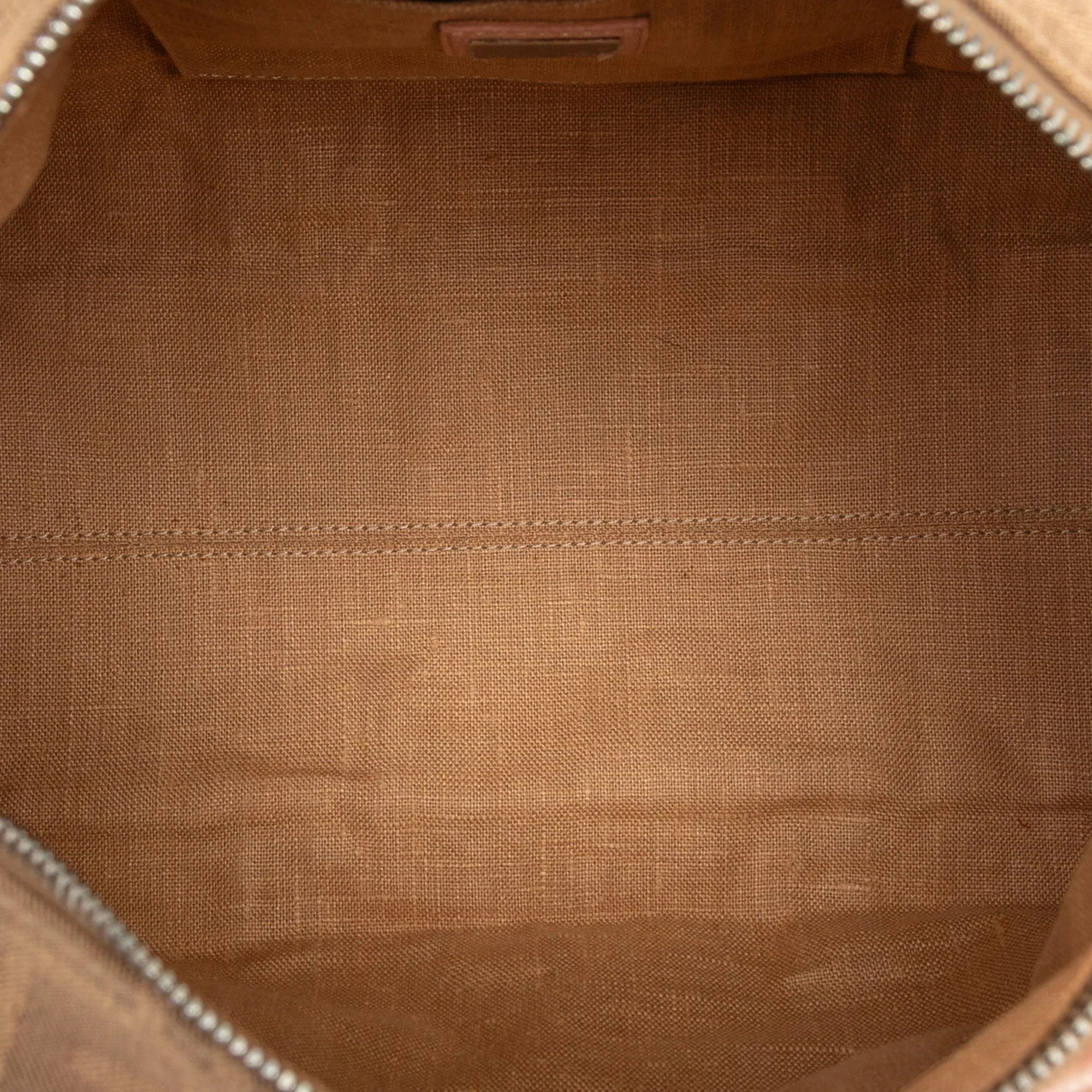 FENDI ZUCCA CANVAS SELLERIA BOSTON BAG IN BEIGE