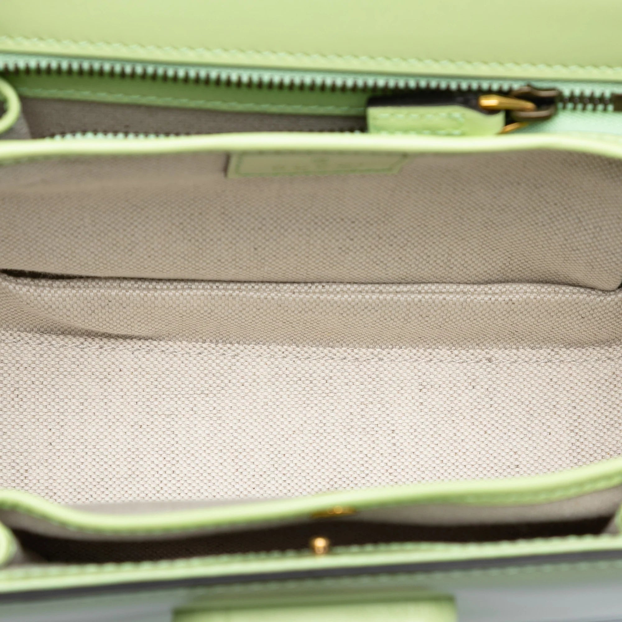 GUCCI SMALL CALFSKIN 1947 BAMBOO TOP HANDLE BAG IN GREEN