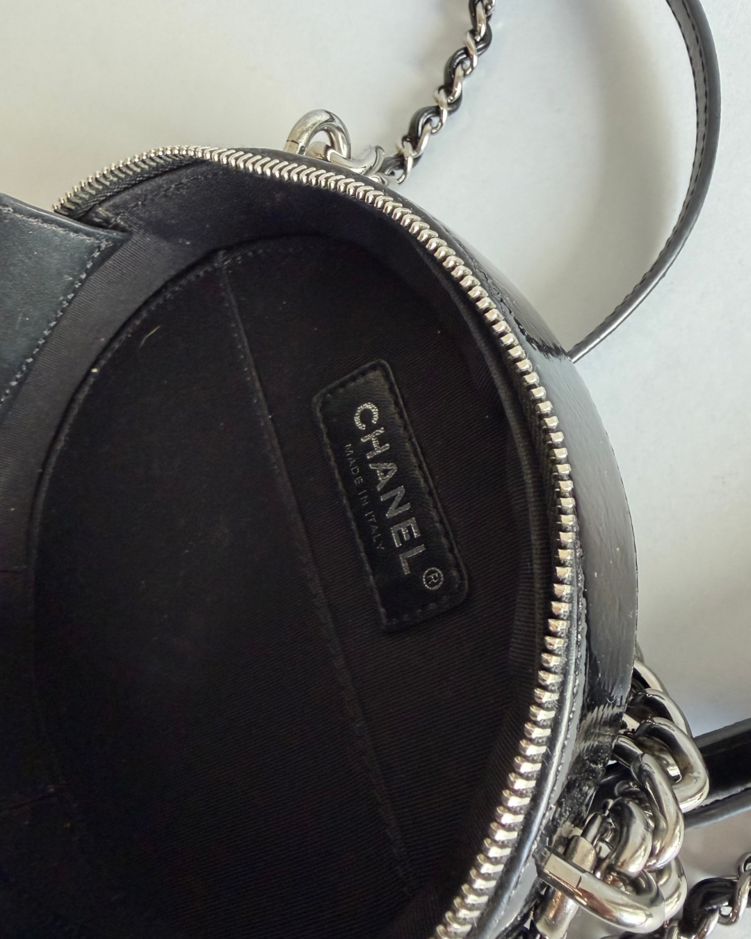 Chanel Round as Earth Patent Leather Crossbody bag
