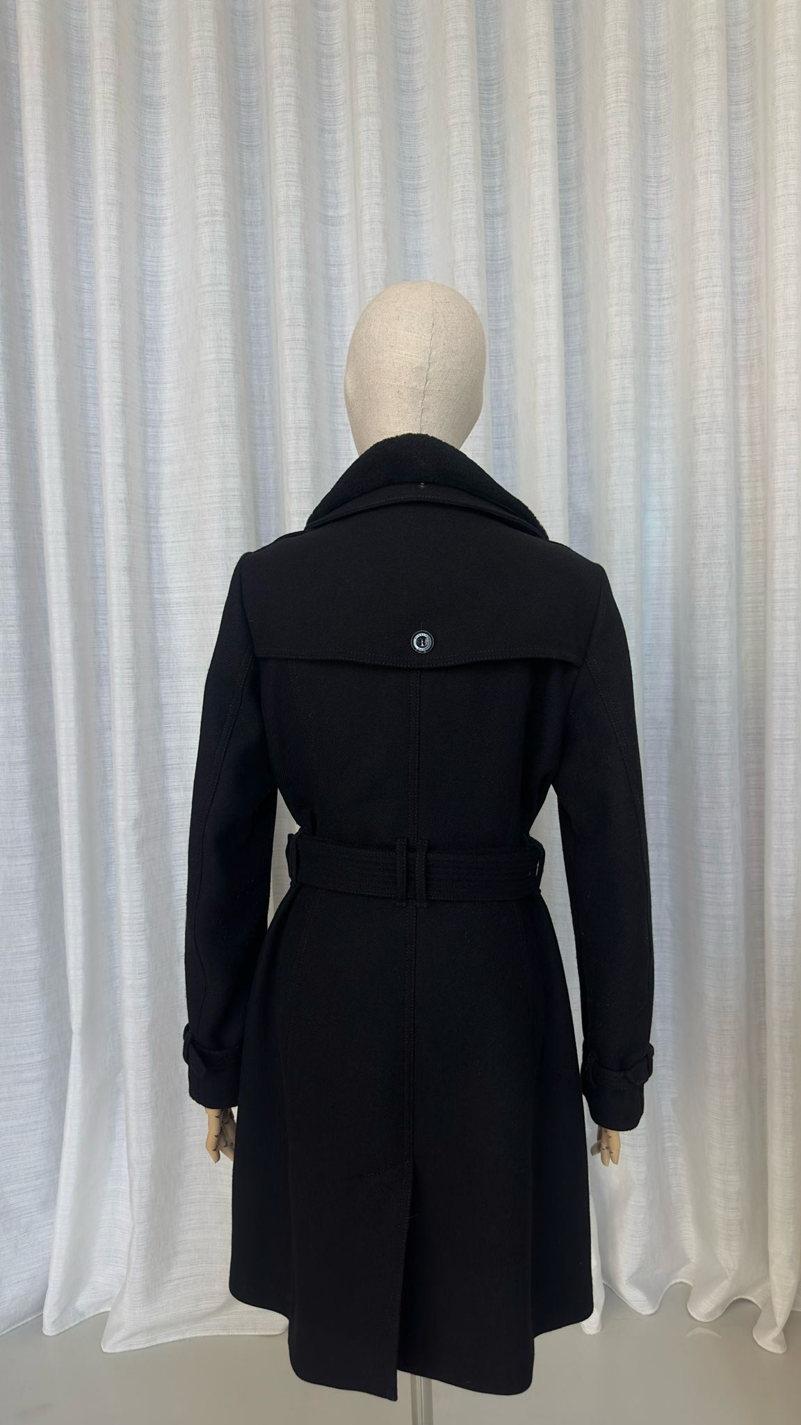 BURBERRY WOOL COAT IN BLACK