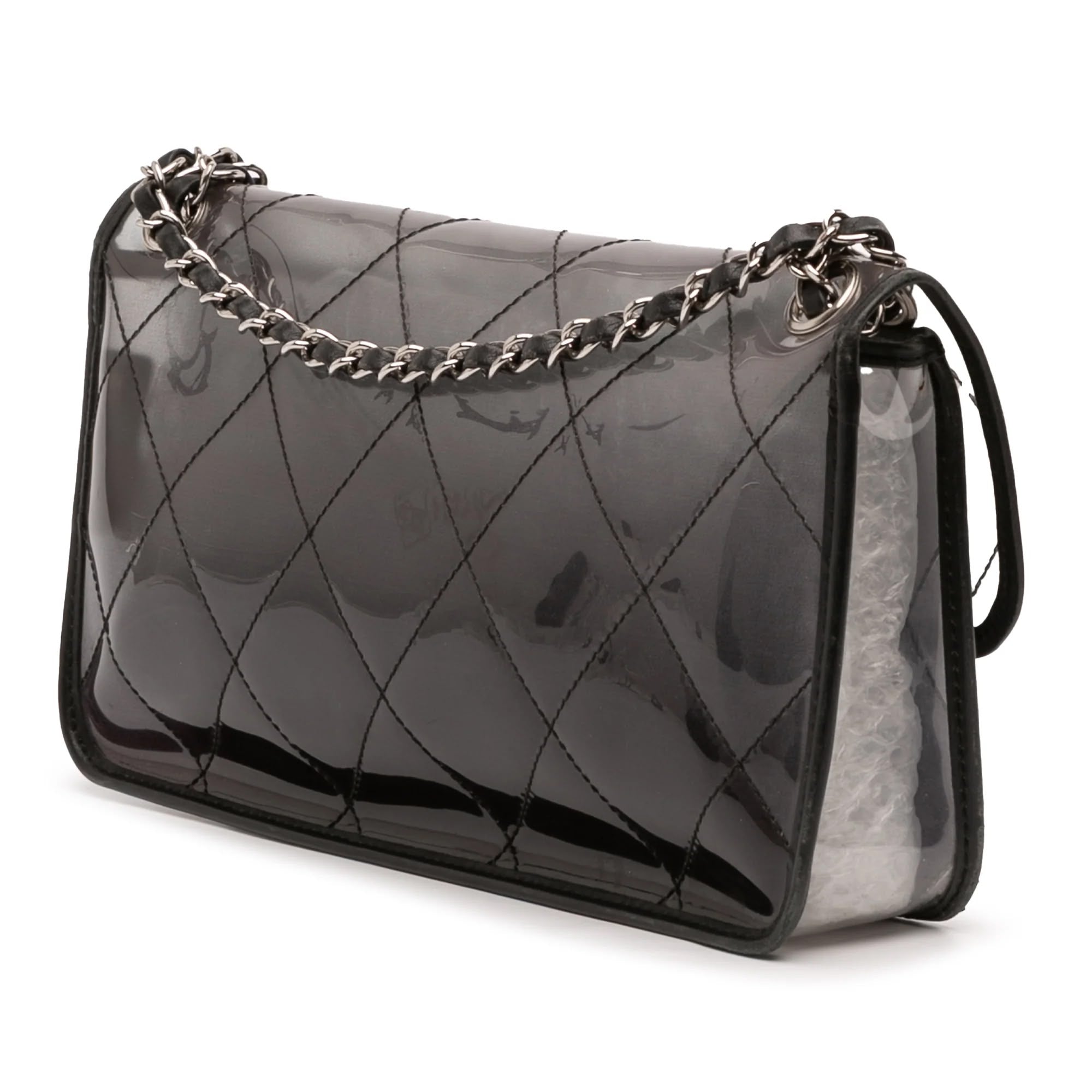 Chanel PVC and Leather Flap Shoulder Bag