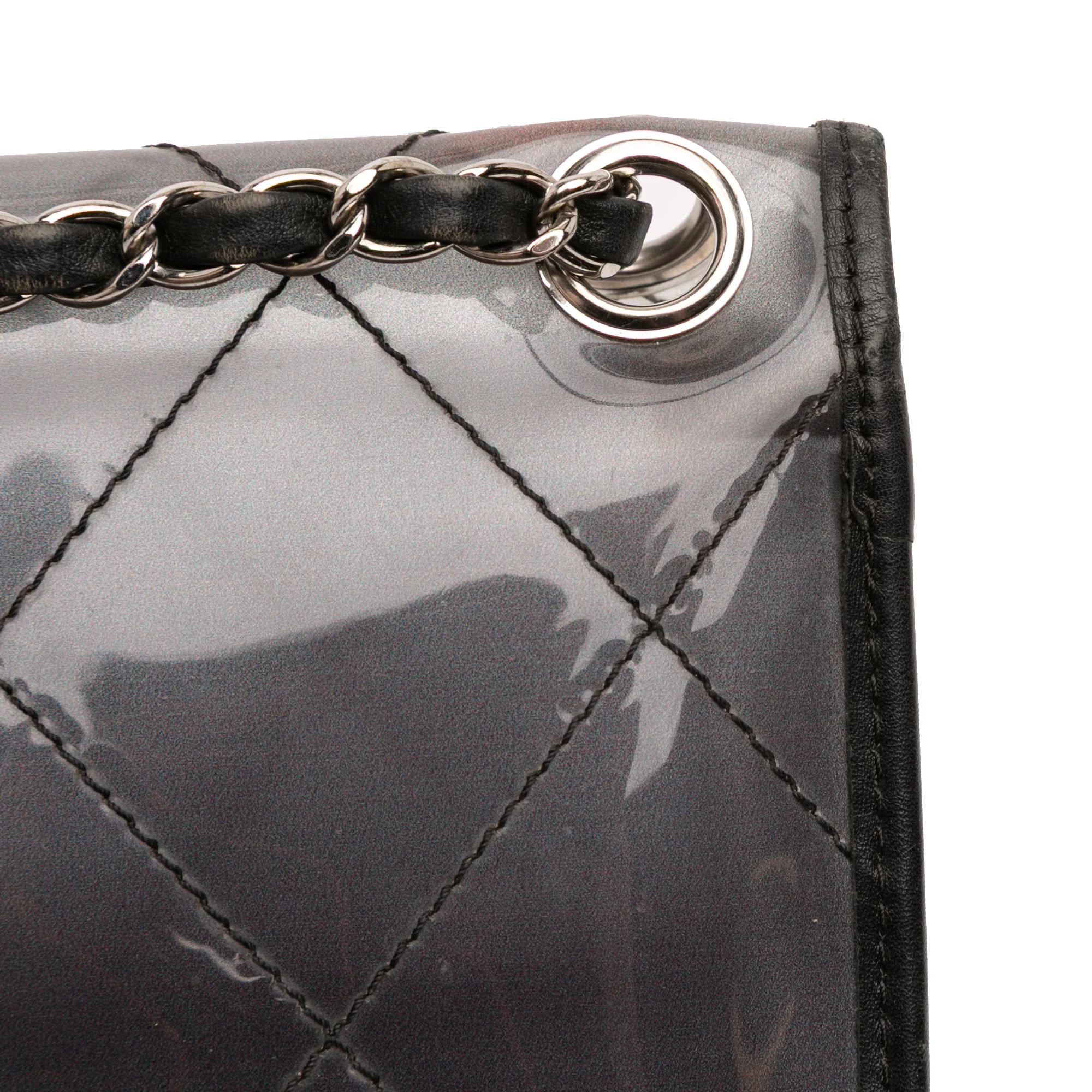 Chanel PVC and Leather Flap Shoulder Bag