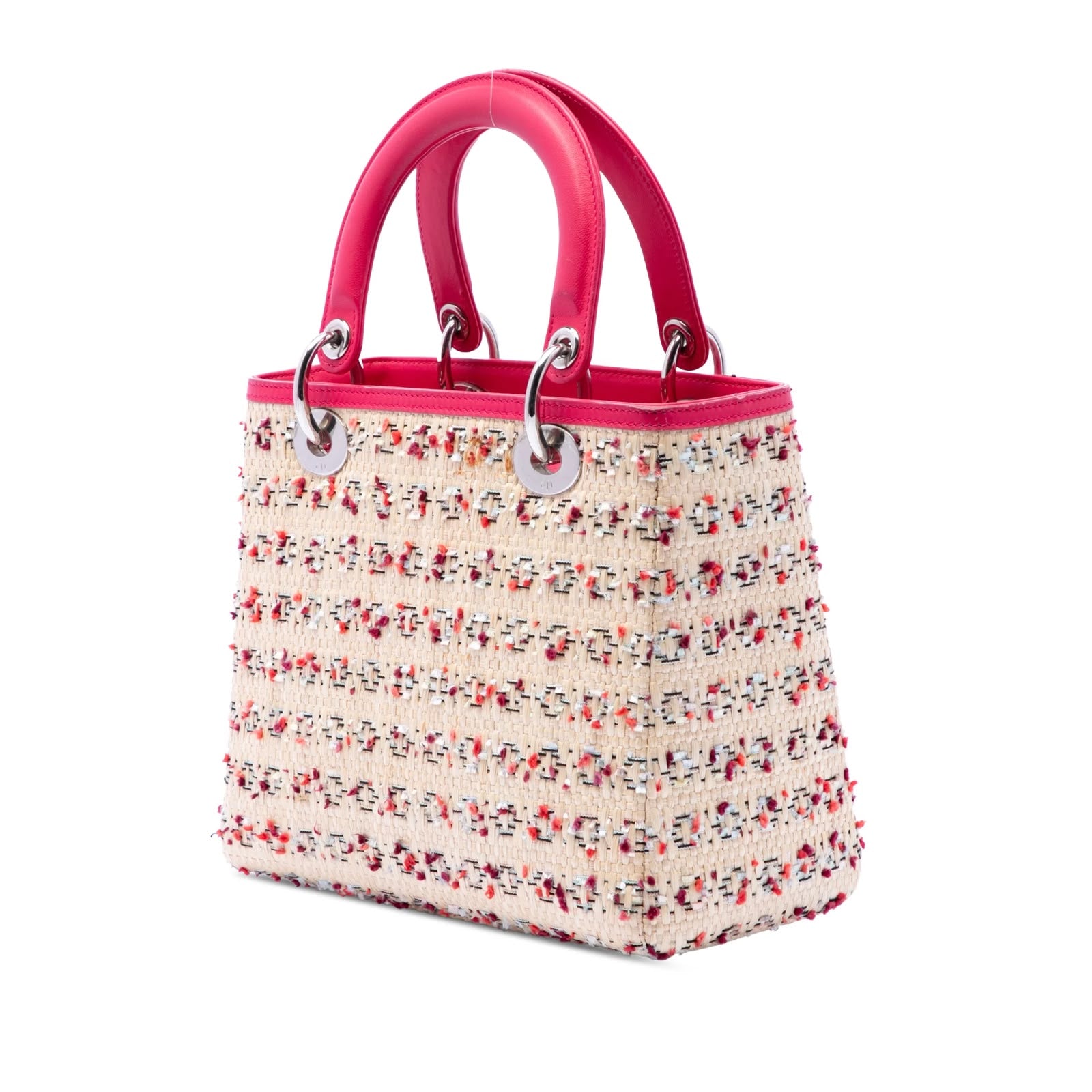 Lady Dior Raffia and Leather Bag