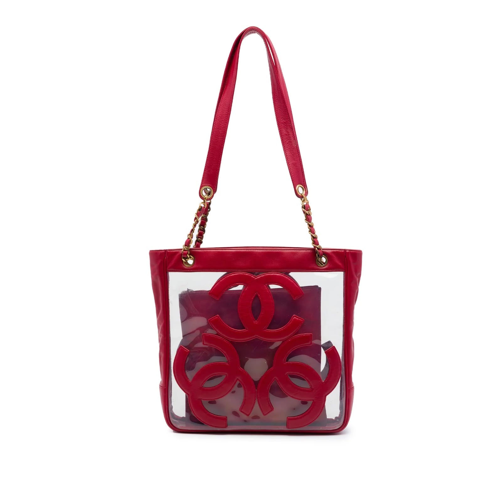 Chanel PVC Triple CC Vinyl and Leather Tote Bag