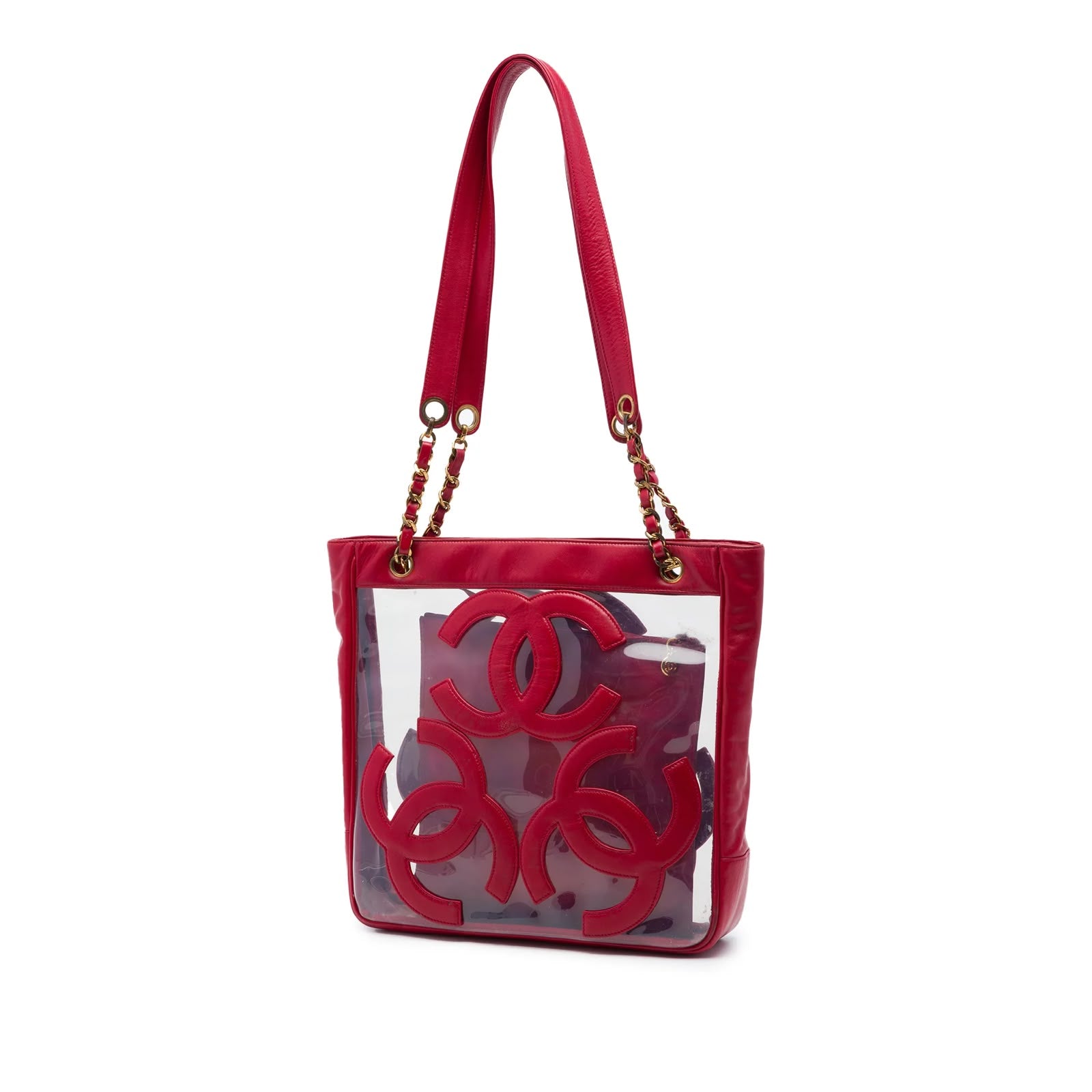 Chanel PVC Triple CC Vinyl and Leather Tote Bag