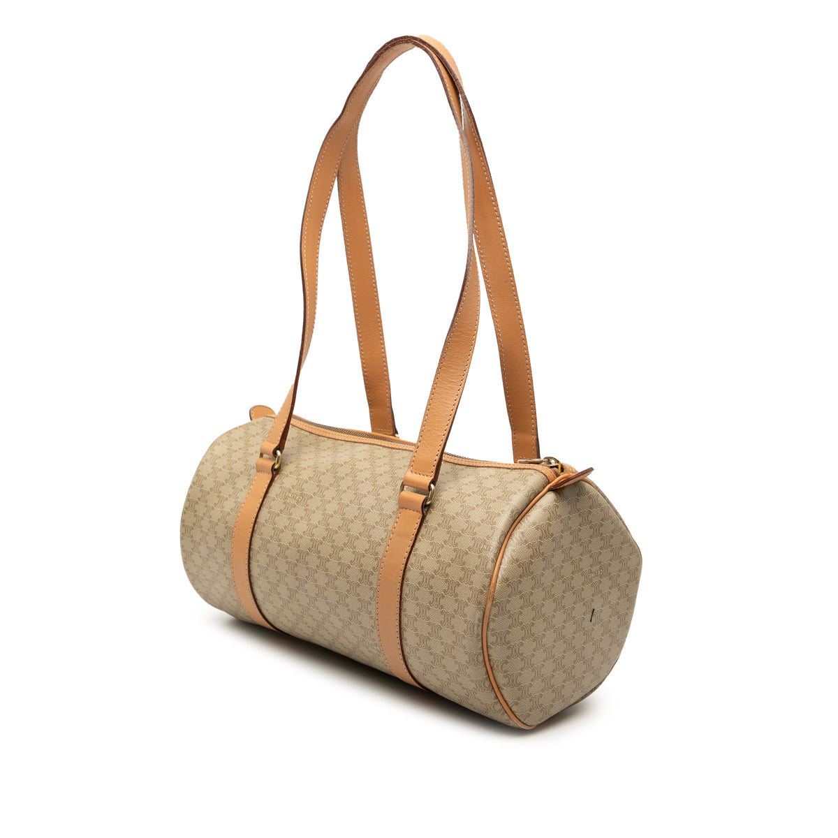 Celine Macadam Coated Canvas Shoulder Bag Brown