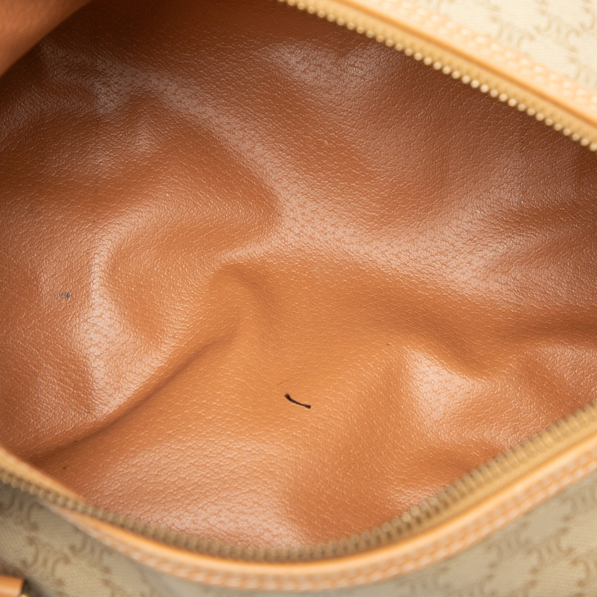 Celine Macadam Coated Canvas Shoulder Bag Brown