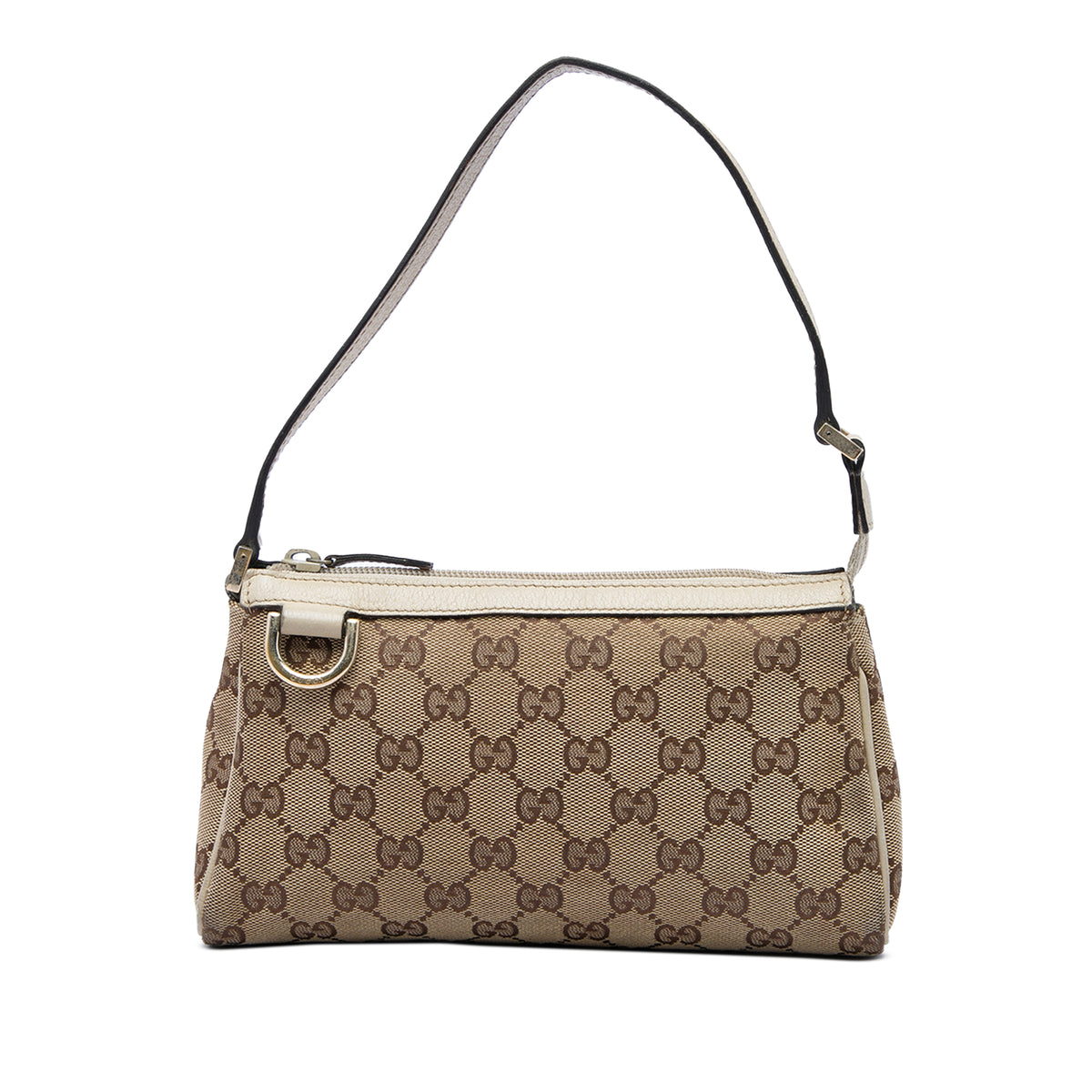 Gucci GG Canvas Abbey D Ring Pochette Beige