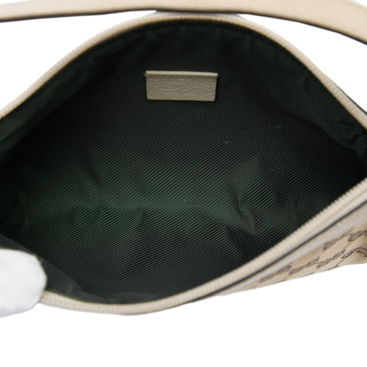 Gucci GG Canvas Abbey D Ring Pochette Beige