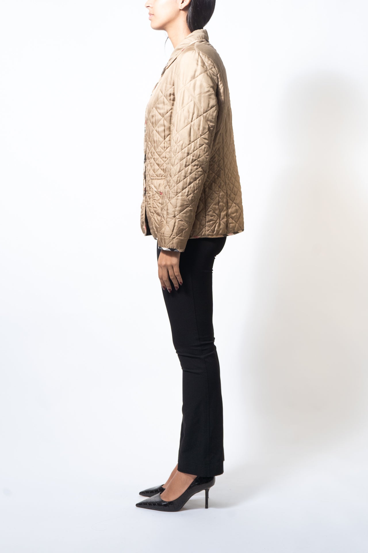 Burberry Beige Diamond Quilted Jacket