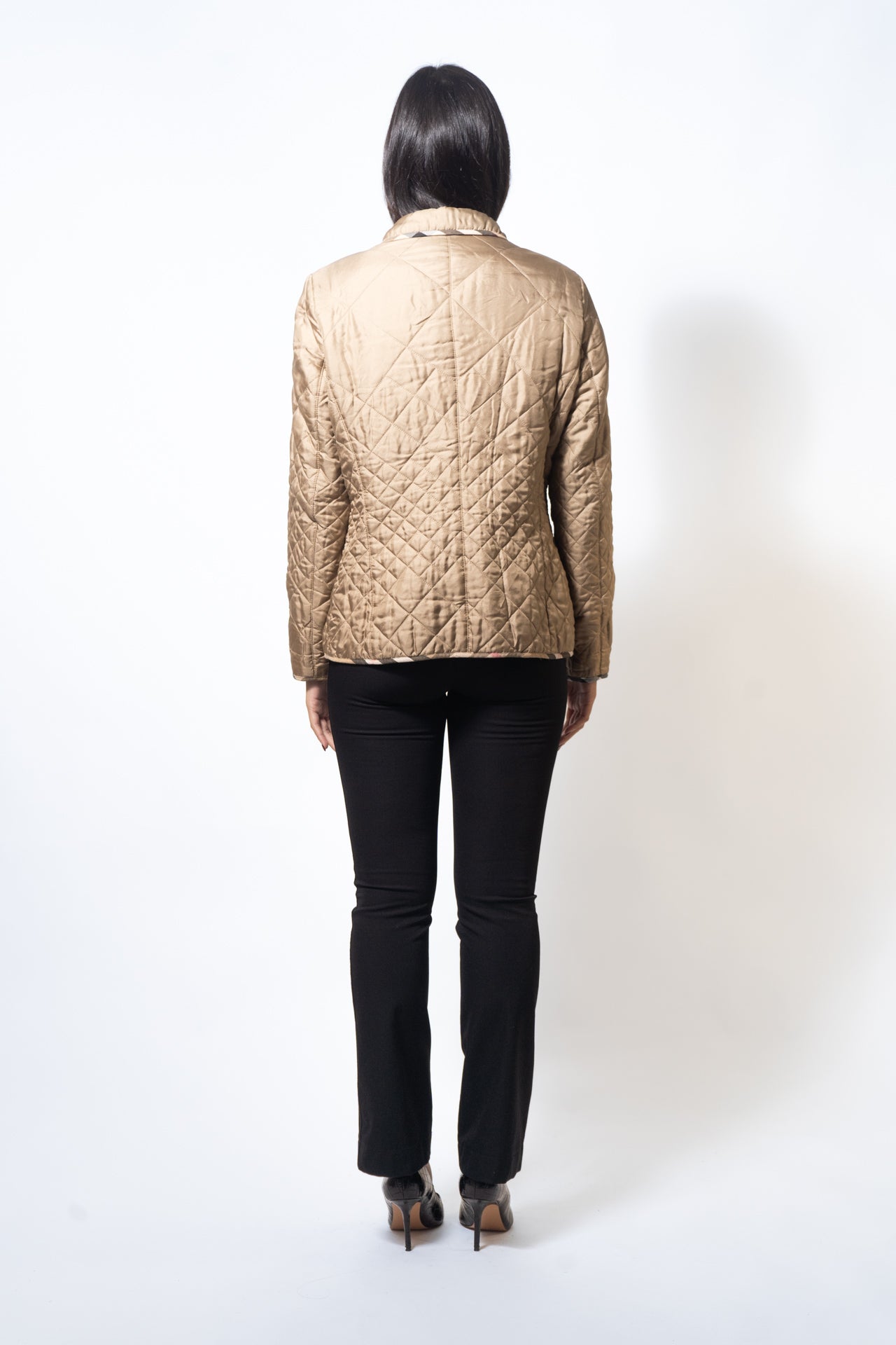 Burberry Beige Diamond Quilted Jacket