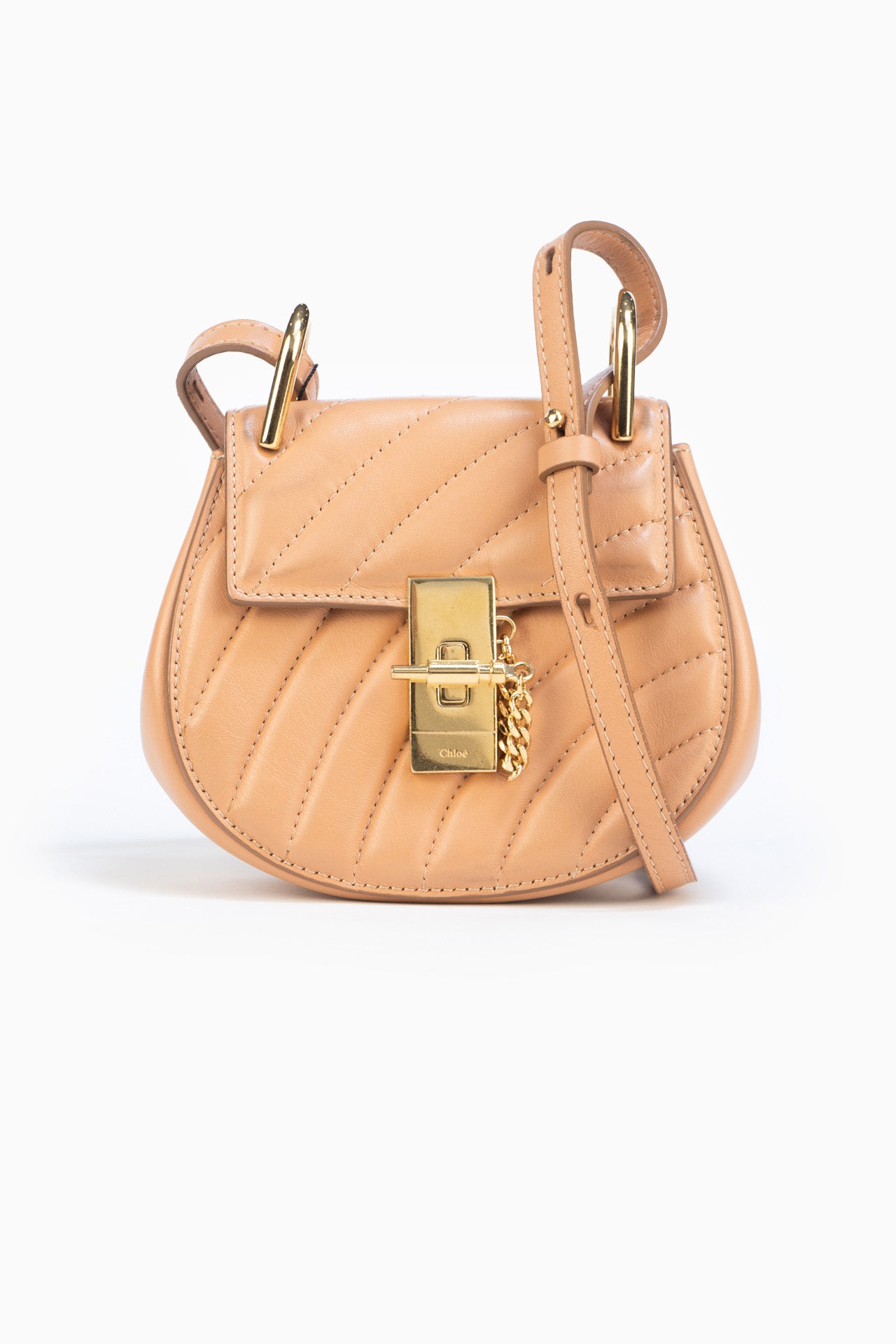 Chloe Nano Drew Bijou Quilted Smooth Calfskin Bag in Blushy Pink