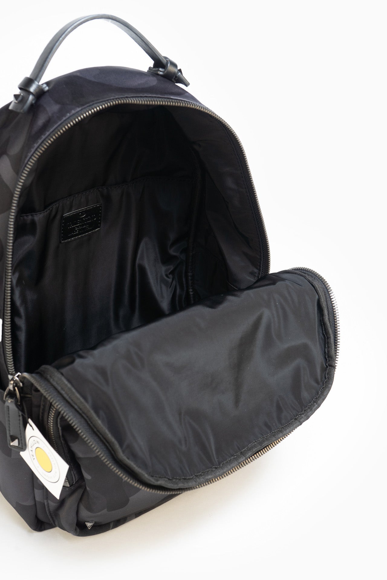 MOCHILA VALENTINO NYLON JACQUARD CAMO EM CINZA