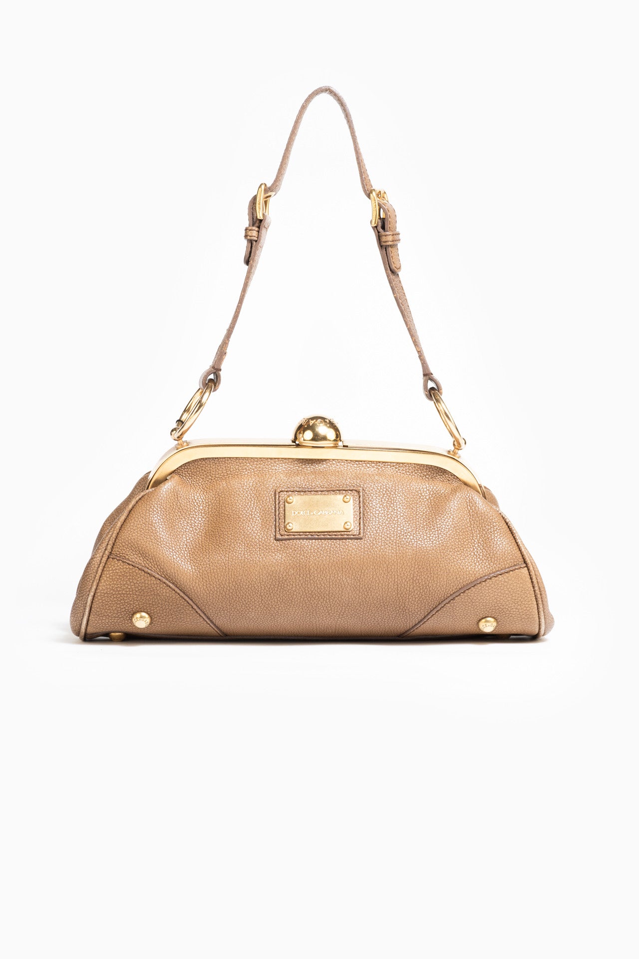 Dolce & Gabbana Vintage Baguette Shoulder Bag In Bronze