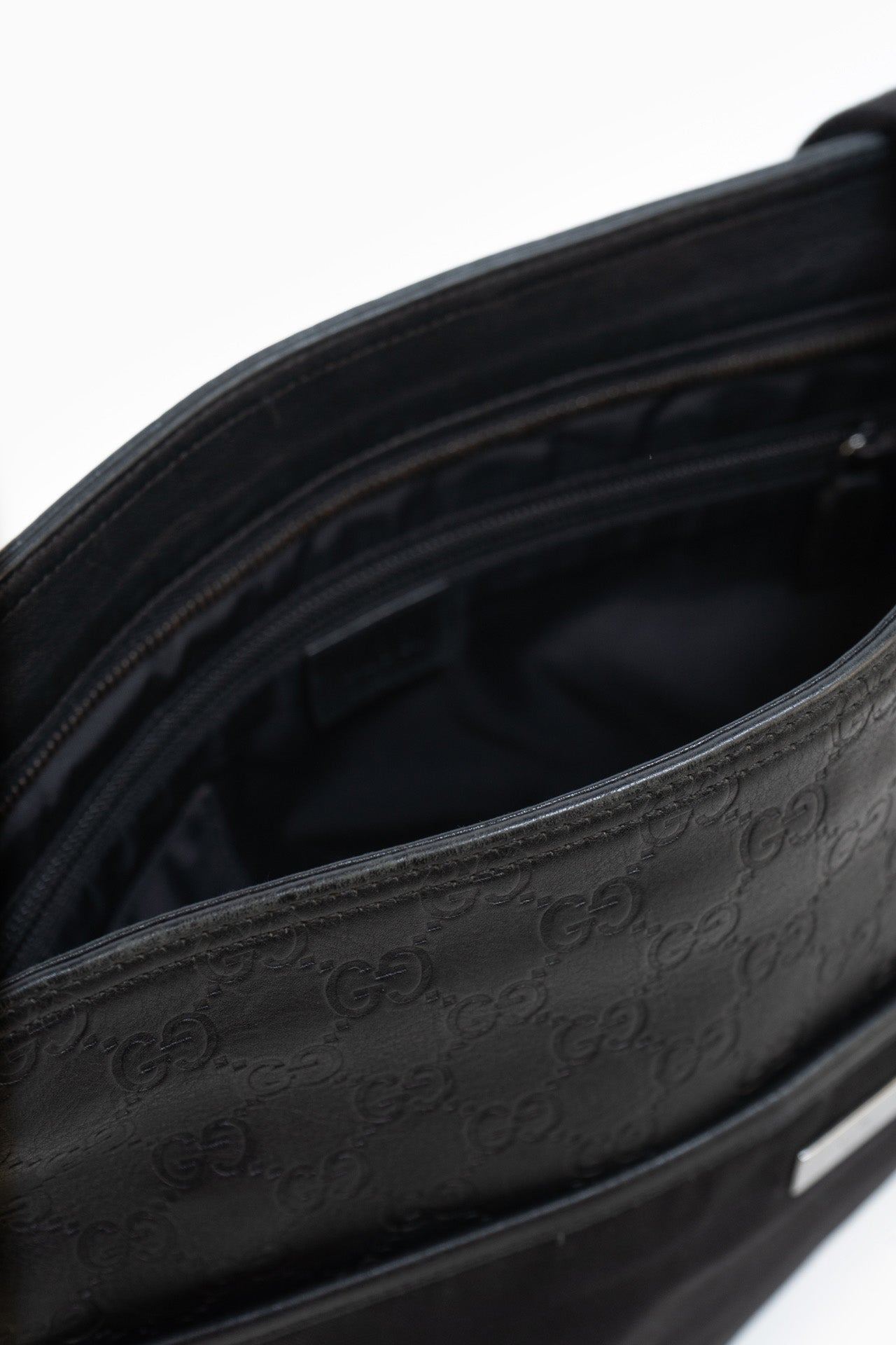 Gucci Monogram Crossbody Bag In Black