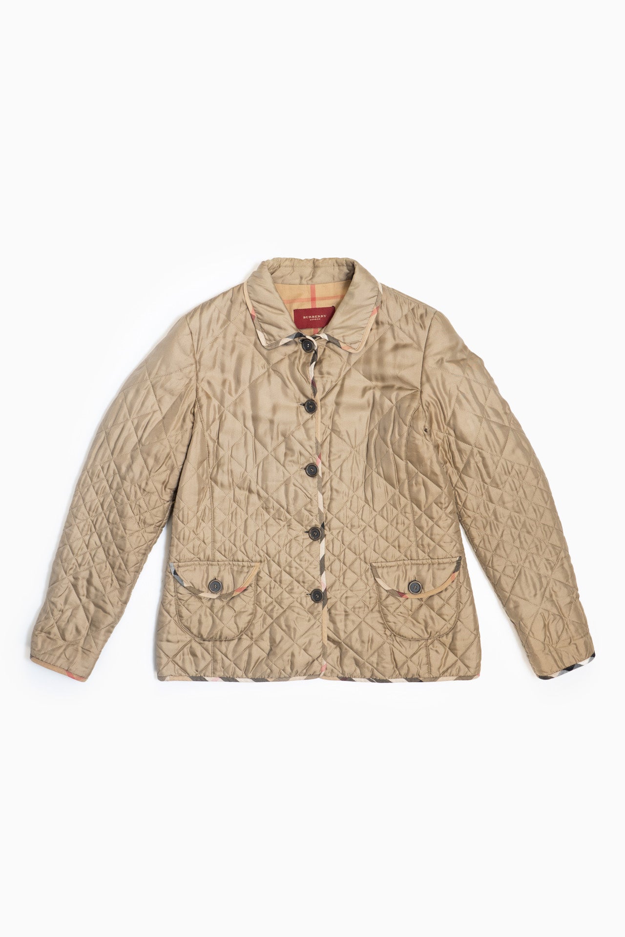 Burberry Beige Diamond Quilted Jacket