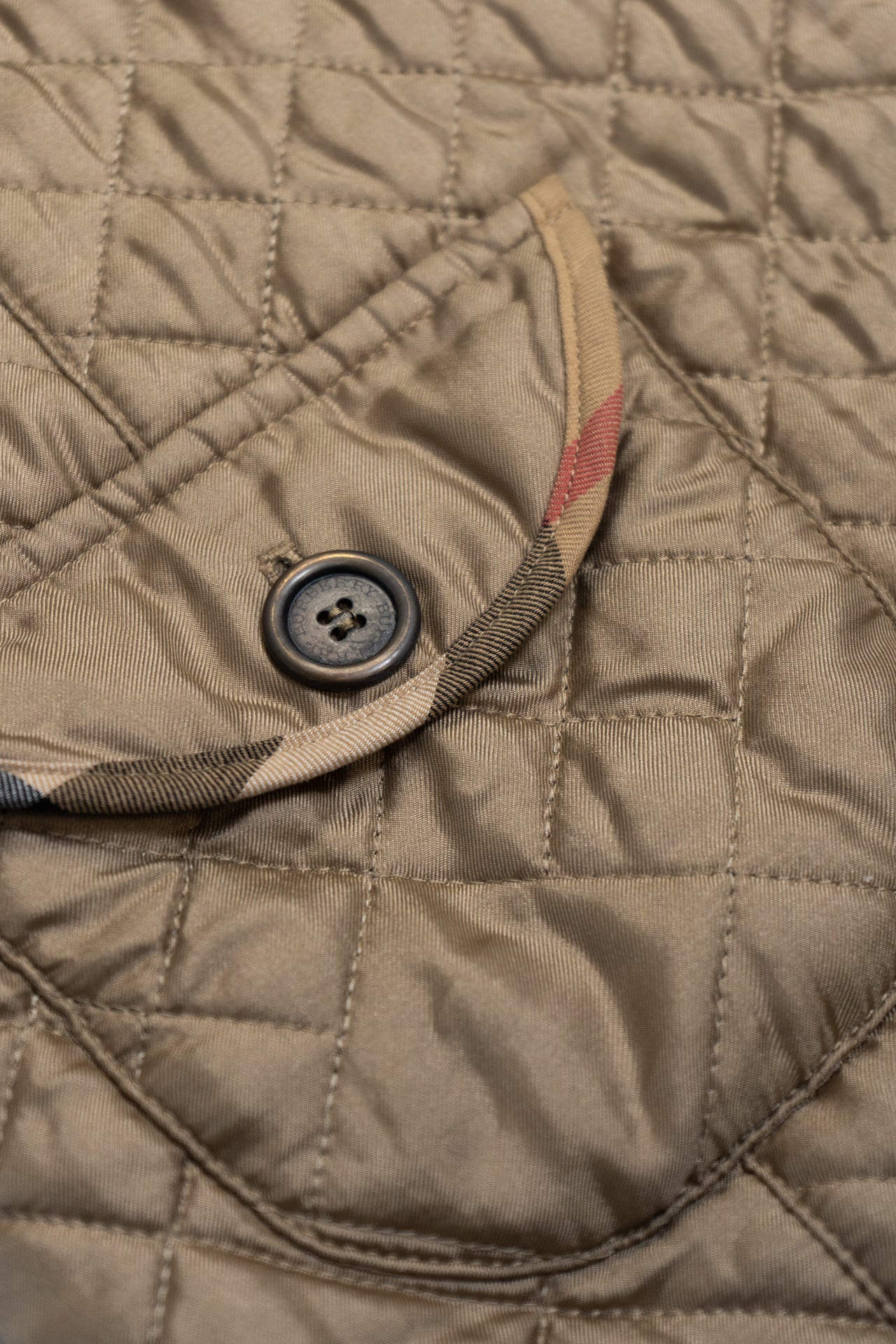 Burberry Beige Diamond Quilted Jacket