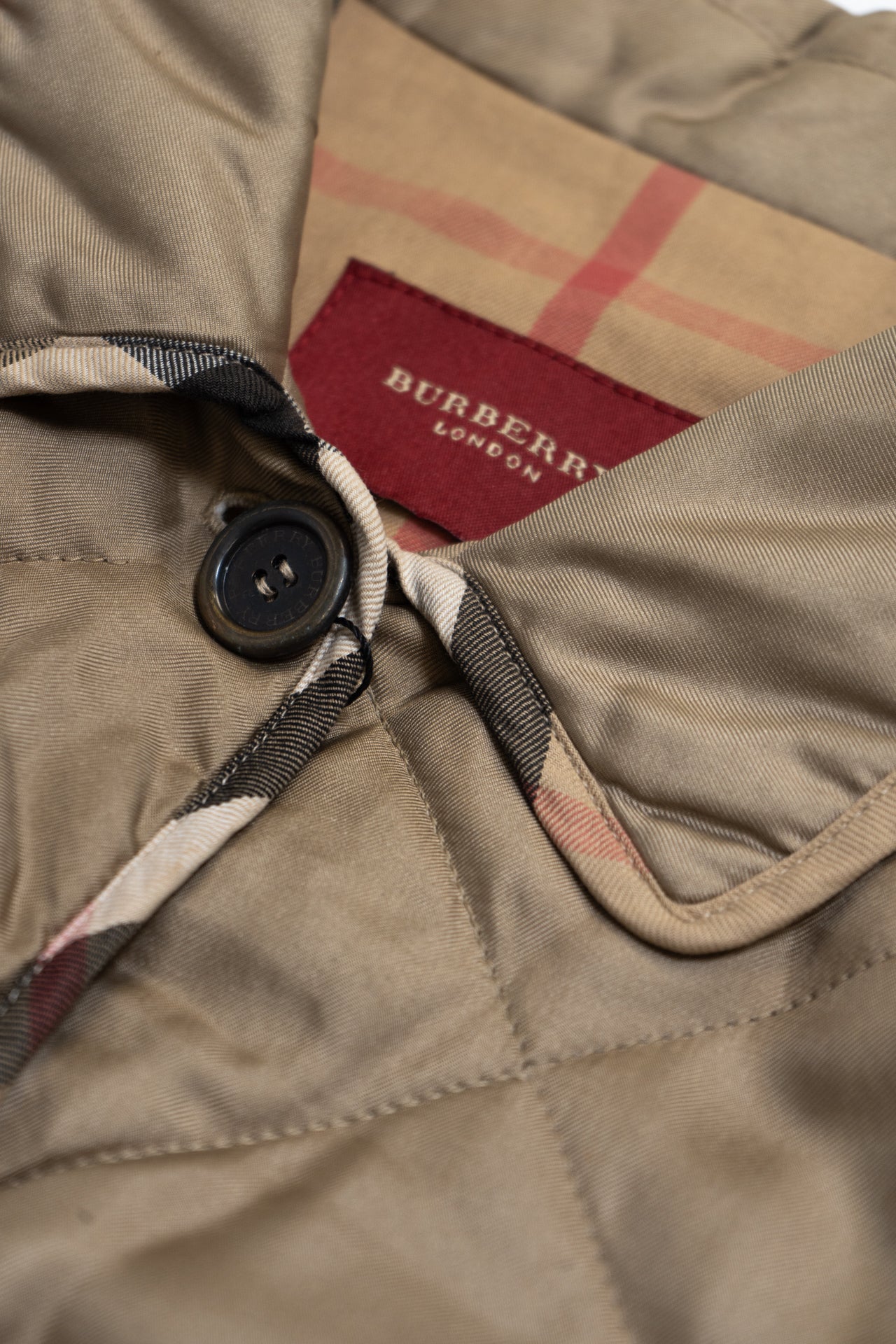 Burberry Beige Diamond Quilted Jacket