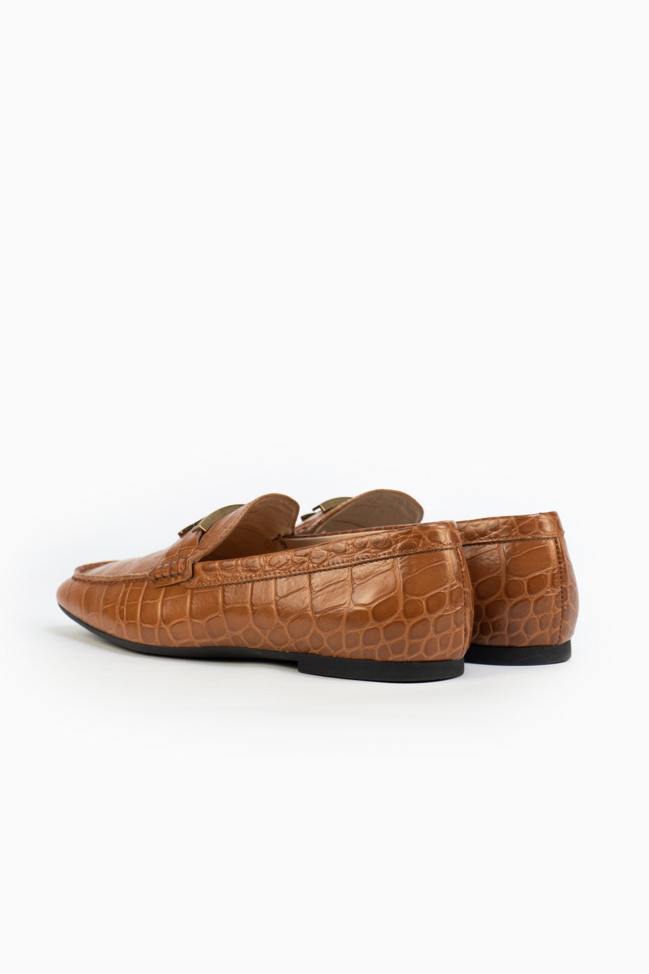 Tod's Crocodile Loafers In Brown - Size 38