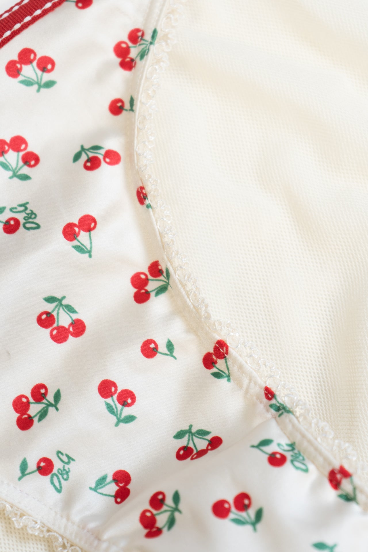 Dolce&Gabbana Calcinha Cereja Malha Branca - M