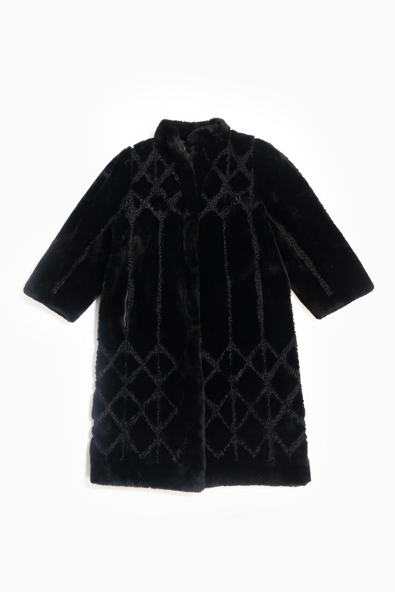 Christian Dior Vintage Fur Coat In Black