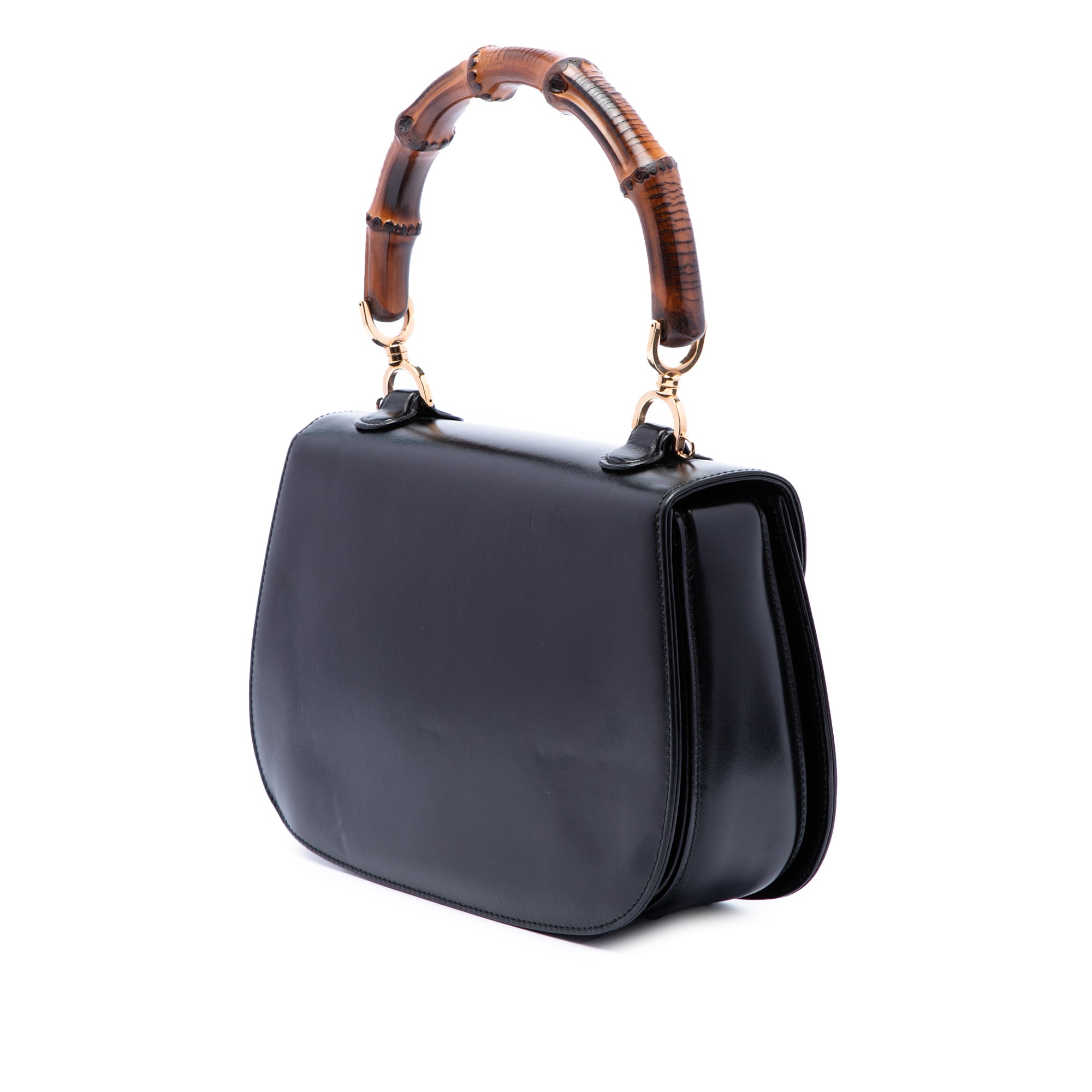 Gucci Calfskin Bamboo Night Black