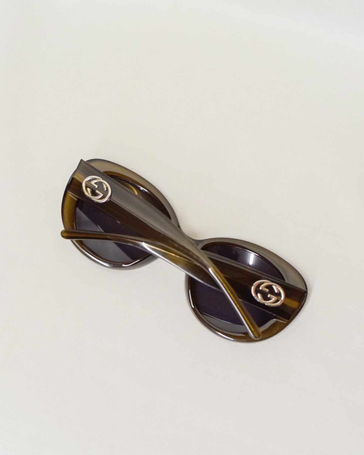 Óculos de sol Gucci vintage verde oliva anos 90 - com caixa