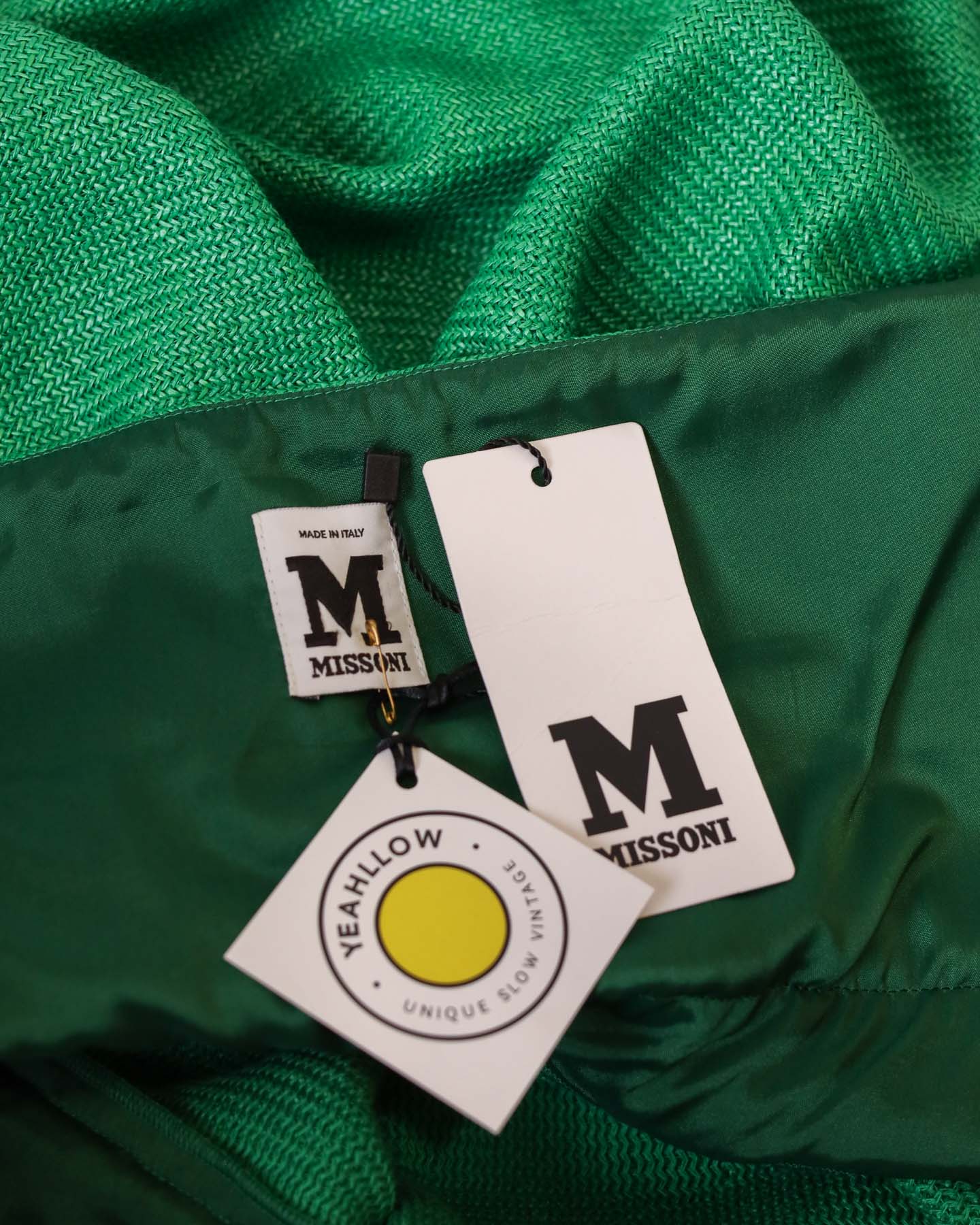 VESTIDO VERDE M MISSONI COM LAÇO