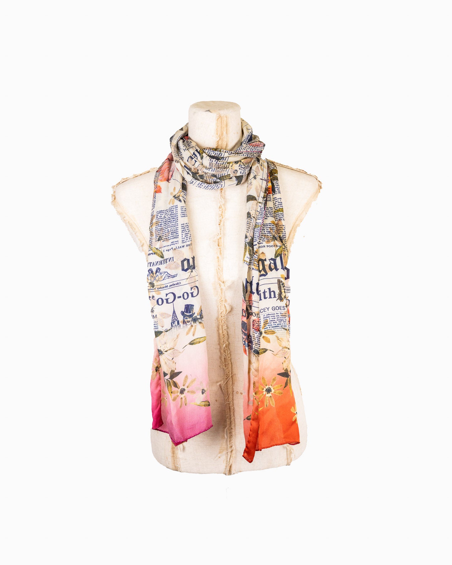 John Galliano Newspaper Scarf