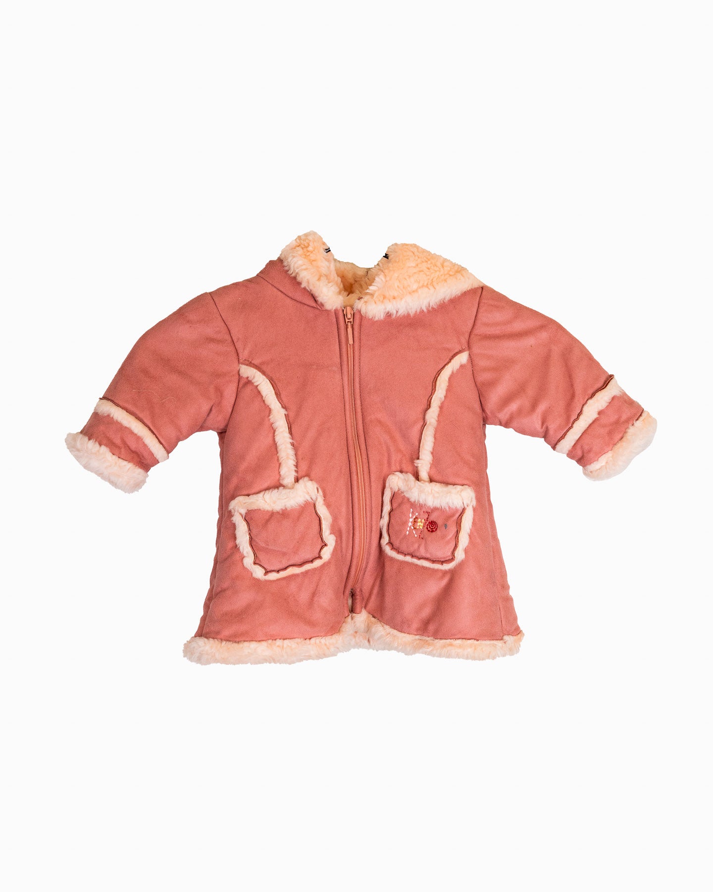 Kenzo Jaqueta Rosa Com Pele