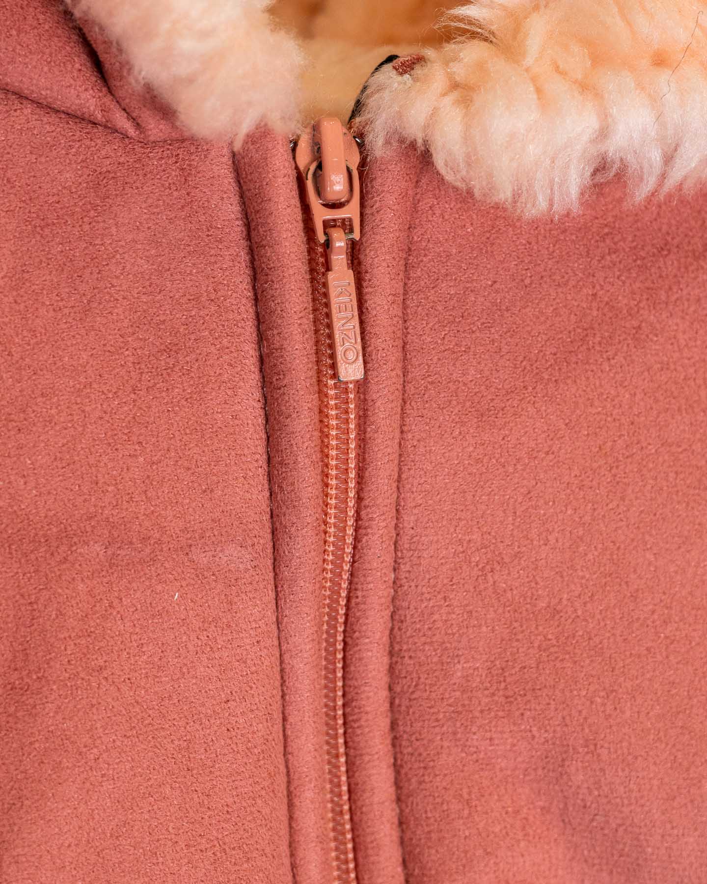 Kenzo Jaqueta Rosa Com Pele