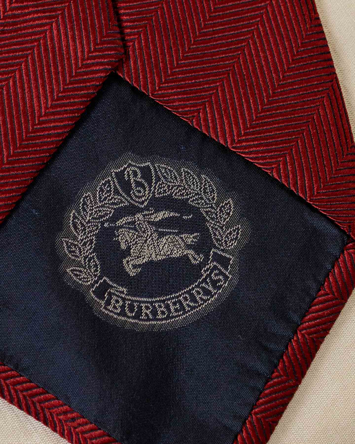 Burberrys Gravata Vermelha Com Listras