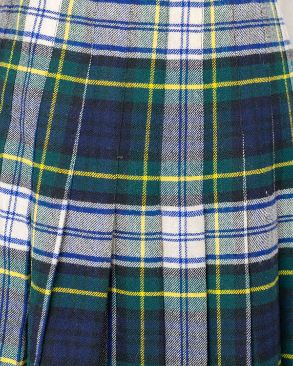 Vintage Green and Blue Kilt Skirt size 38 - Made in Scotland