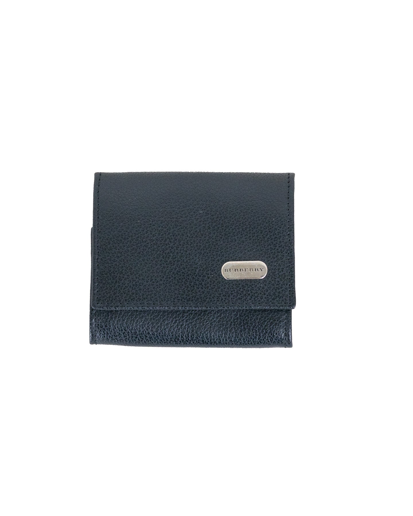 Carteira de moedas preta Burberry London