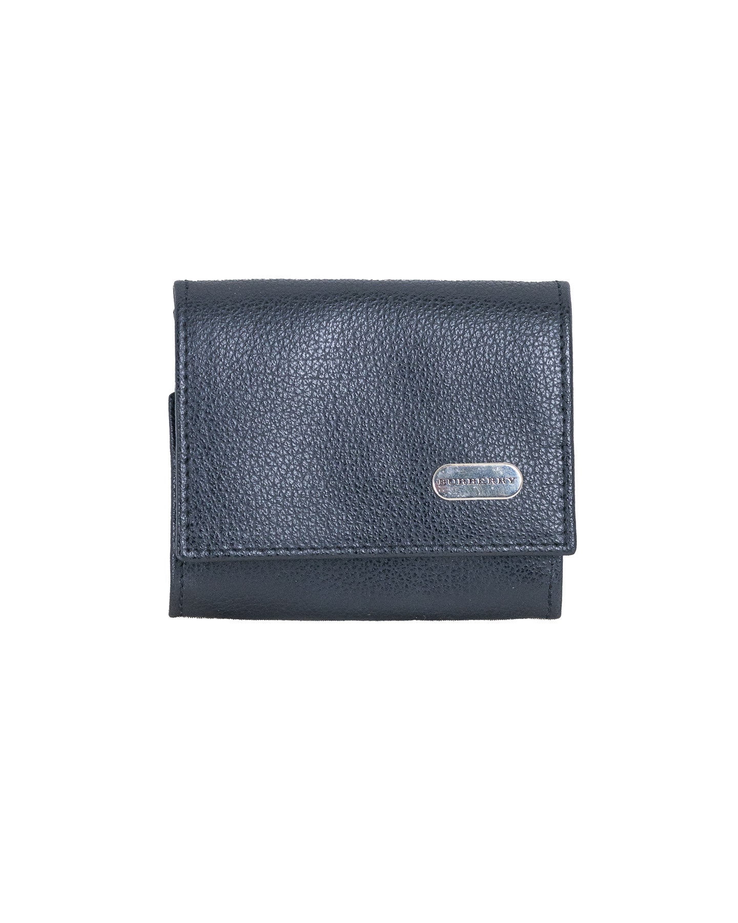 Carteira de moedas preta Burberry London