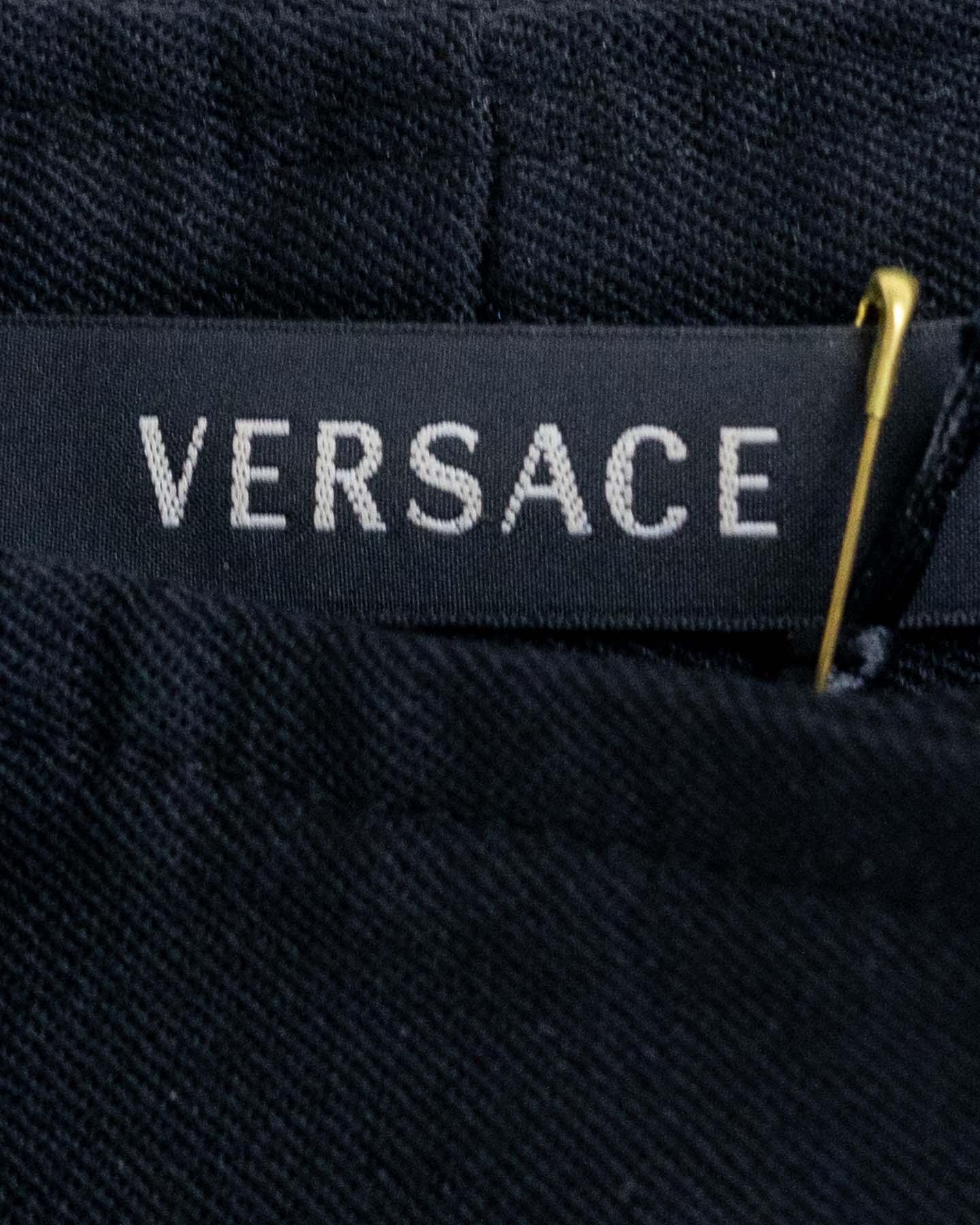 Versace Classic High Waisted Black Trousers - size 38