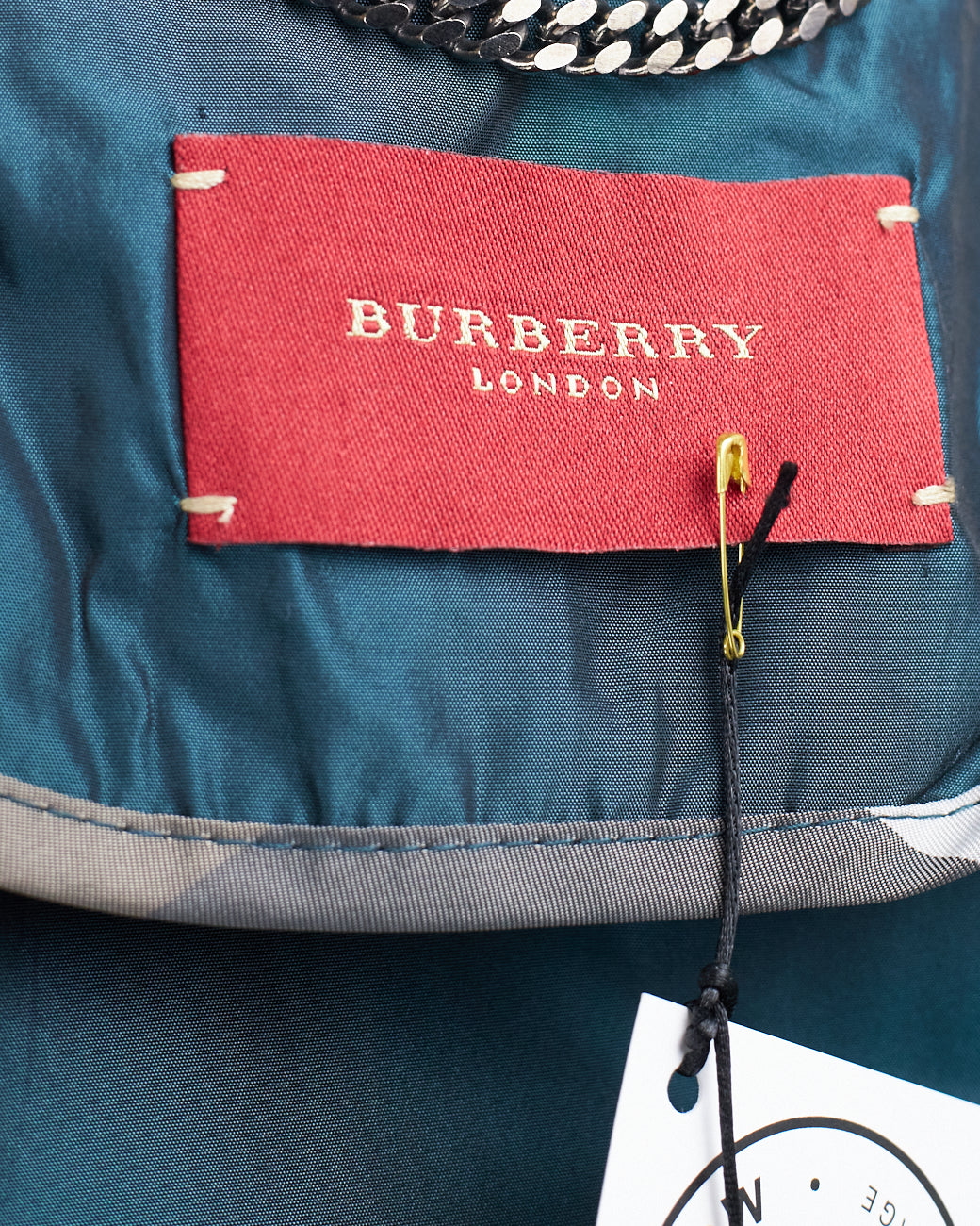 Burberry Jaqueta Azul Brilhante