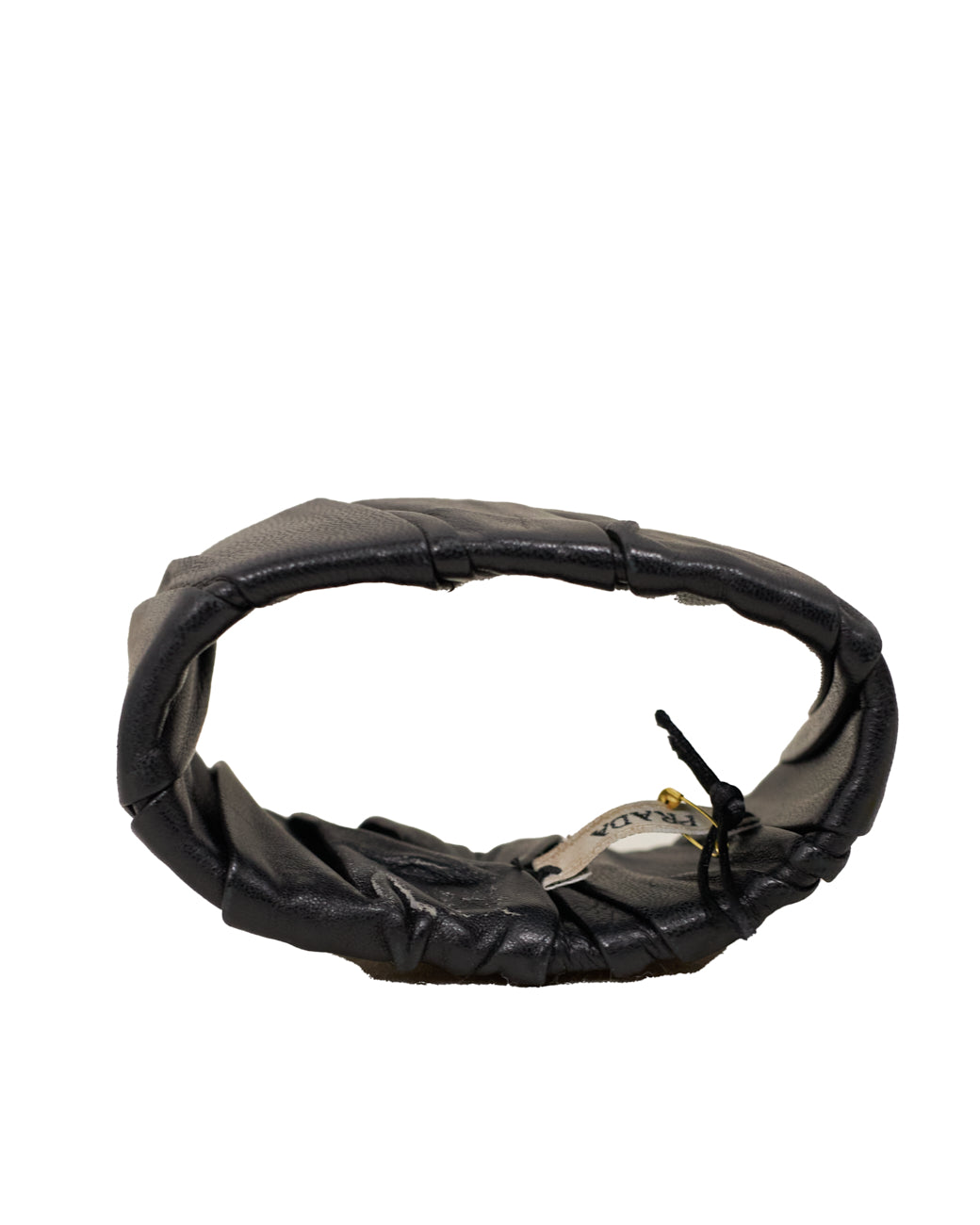 Bracelet en cuir noir Prada