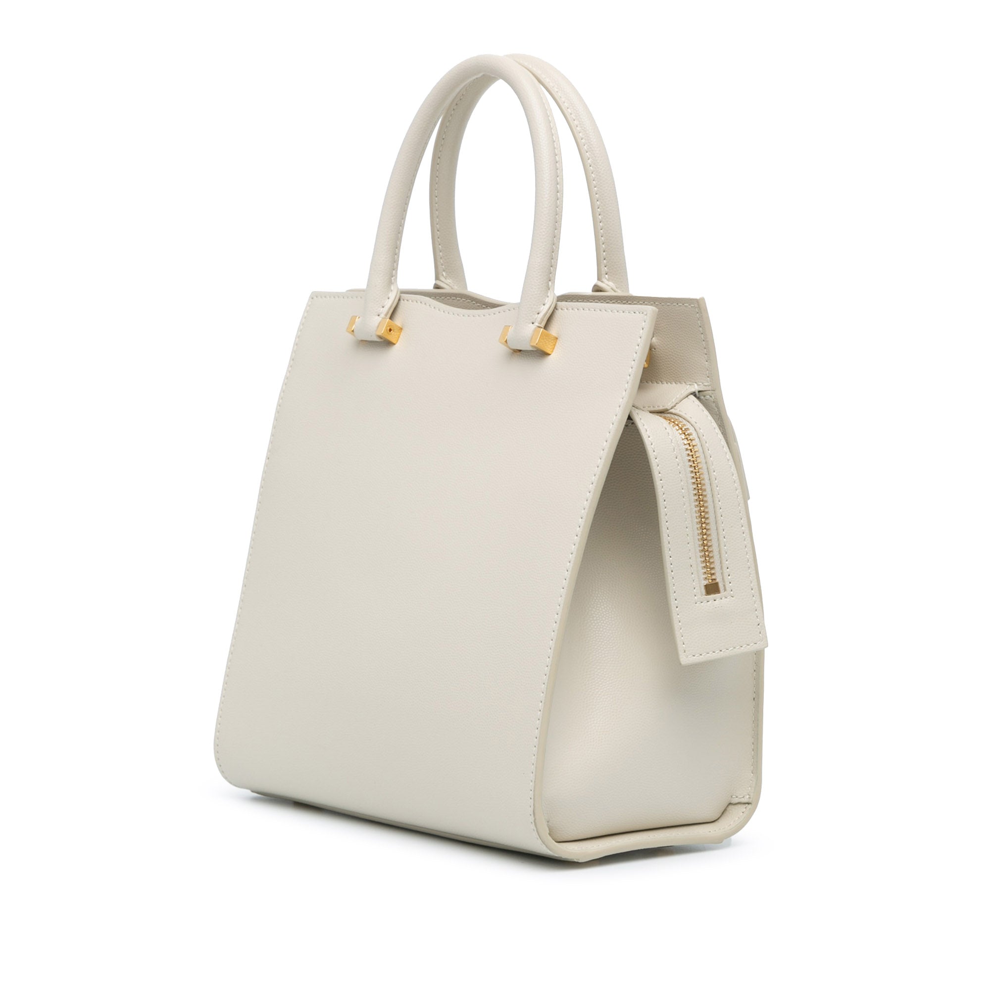 Saint Laurent Small Monogram Uptown Satchel In White