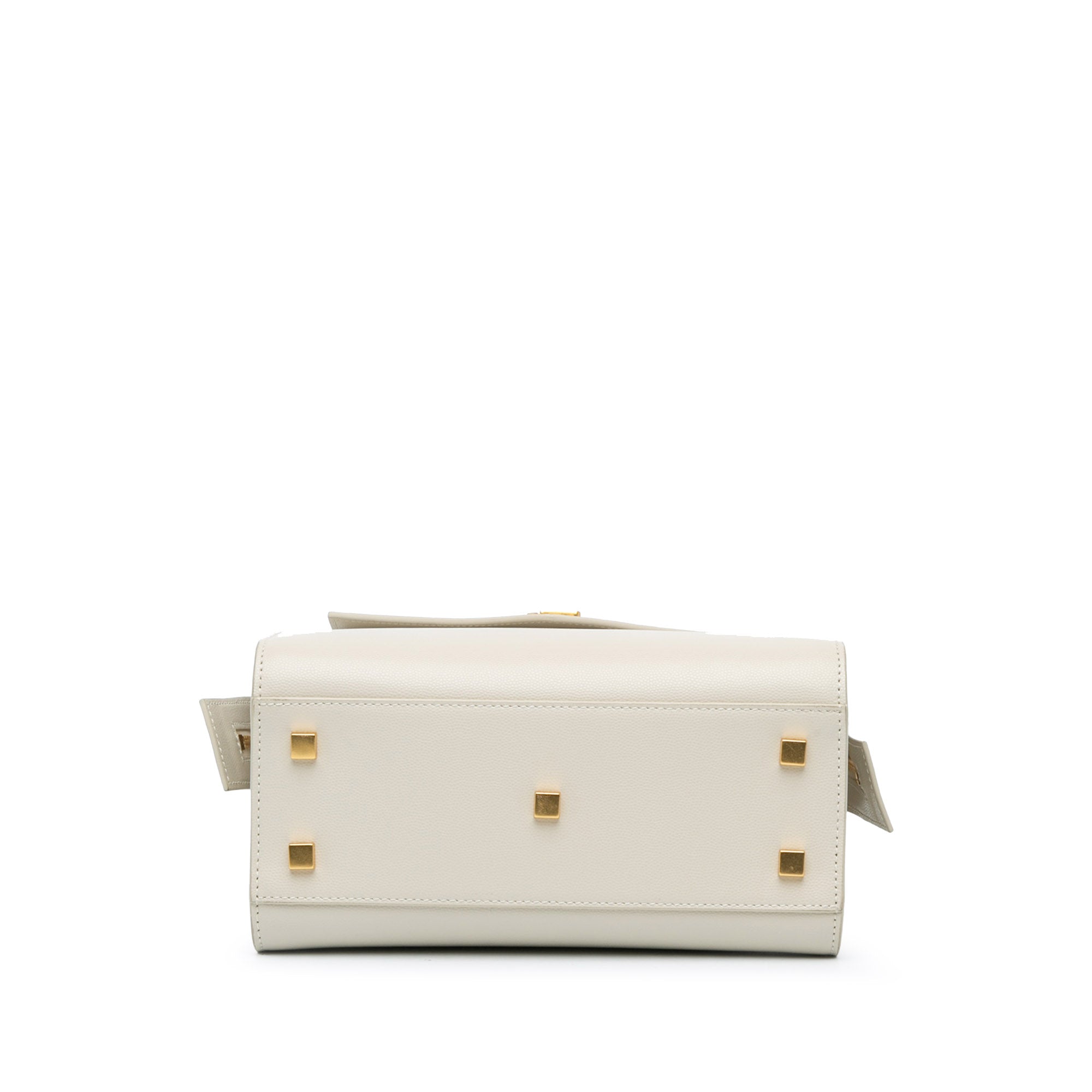 Saint Laurent Small Monogram Uptown Satchel In White