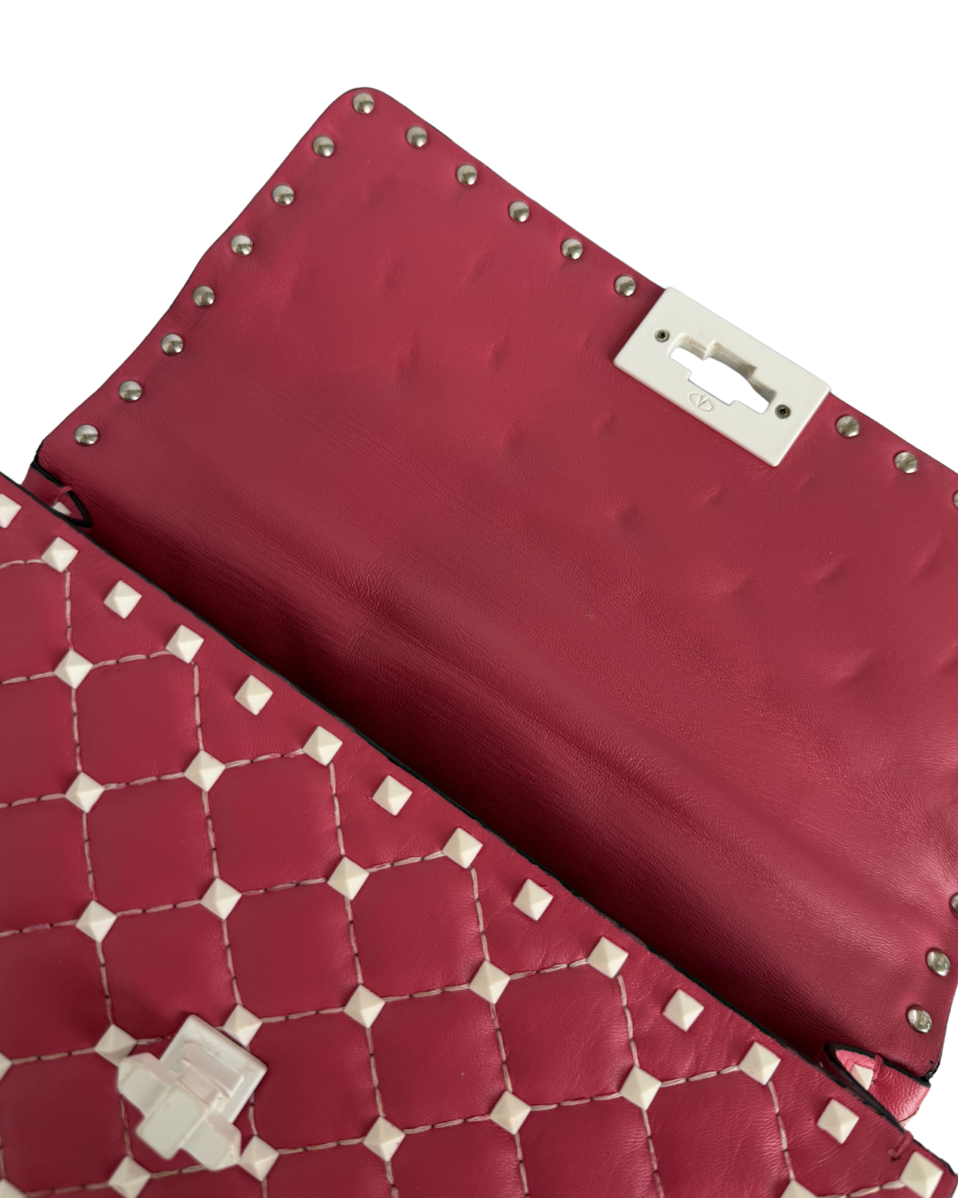 Valentino Garavani Medium Nappa Rockstud Spike Bag In Pink