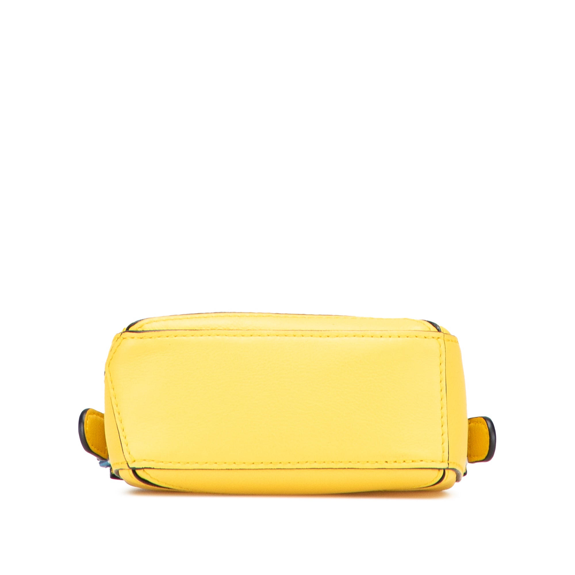 Loewe Nano Calfskin Puzzle Satchel In Yellow