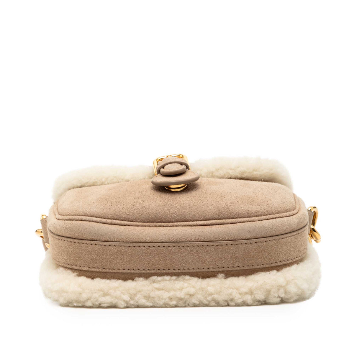 Dior Small Suede Shearling Bobby Crossbody Brown