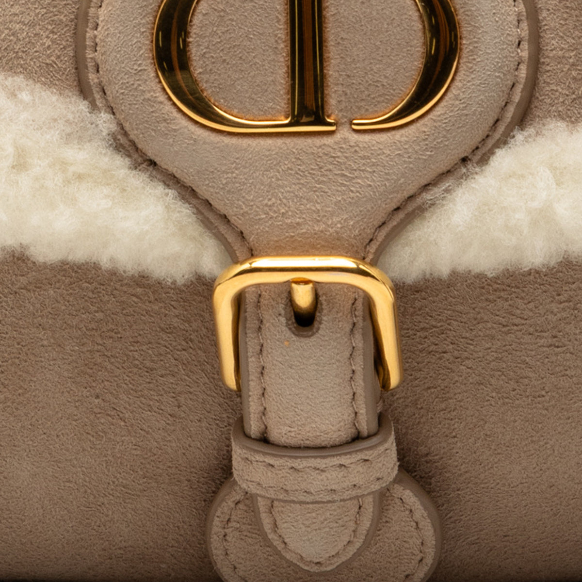 Dior Small Suede Shearling Bobby Crossbody Brown