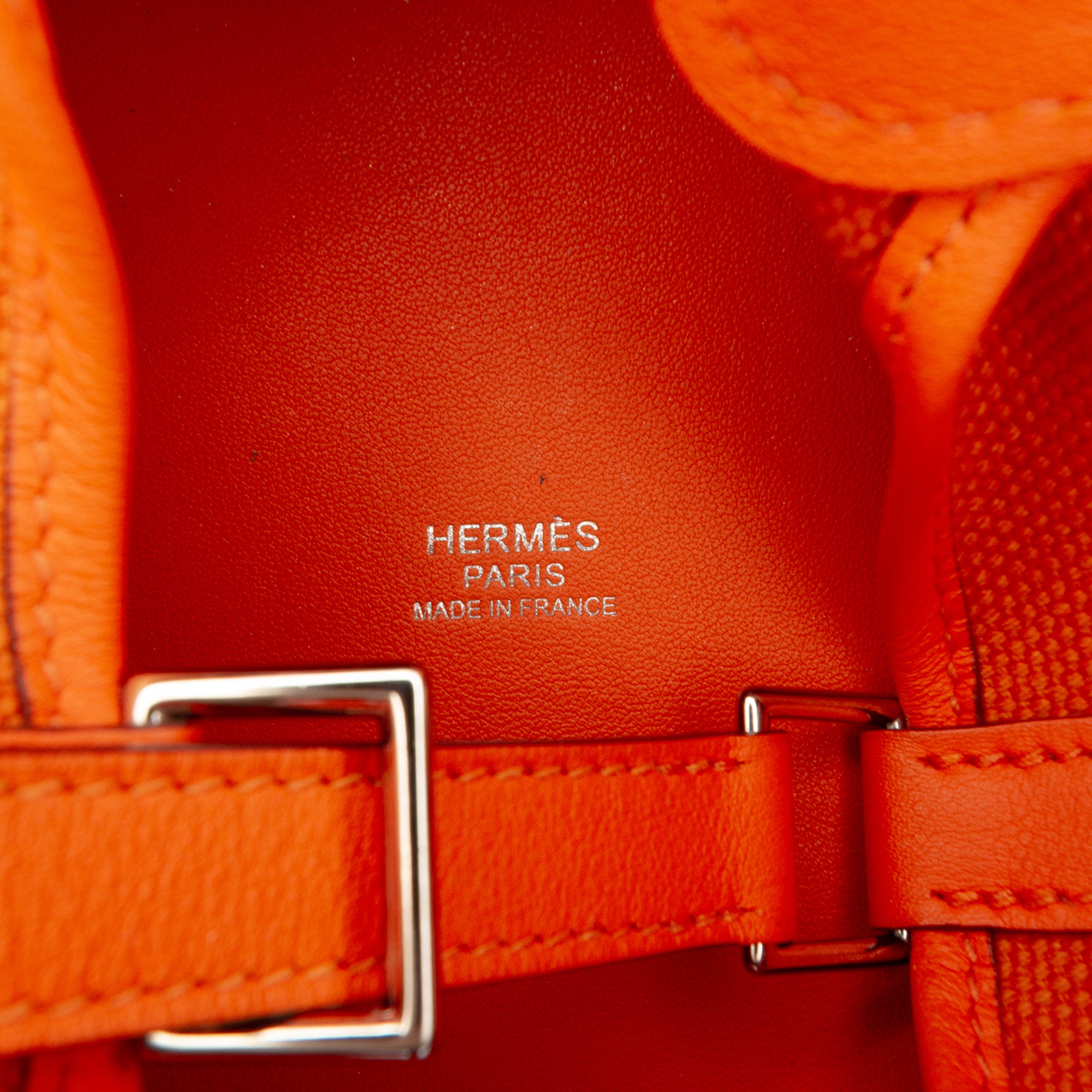 Hermès Toile Goeland and Swift Cargo Picotin Lock 18 Orange