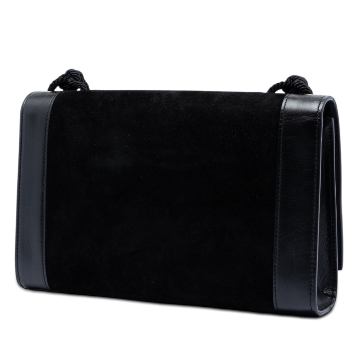 Saint Laurent Medium Suede Rope Stitch Kate Crossbody Black