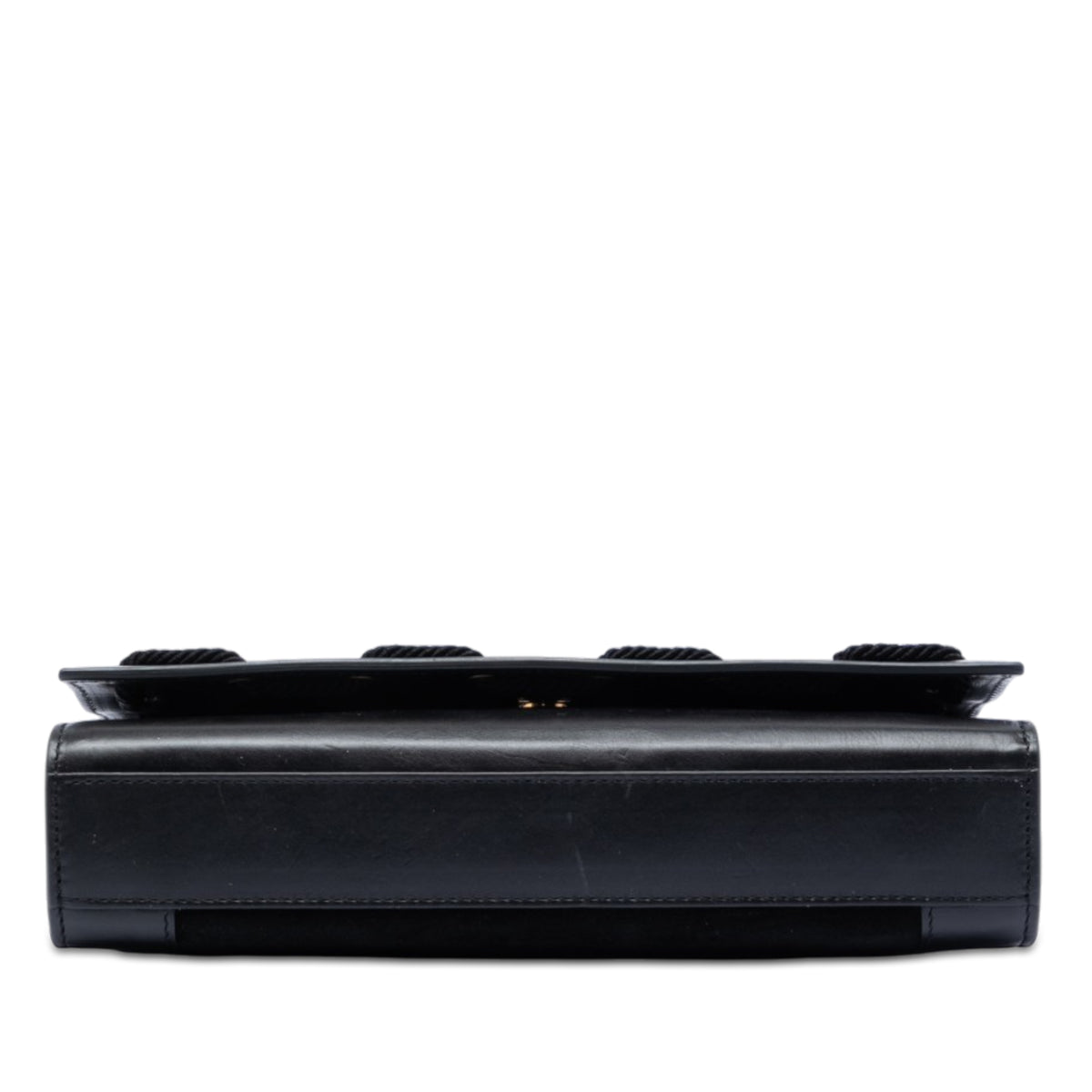 Saint Laurent Medium Suede Rope Stitch Kate Crossbody Black