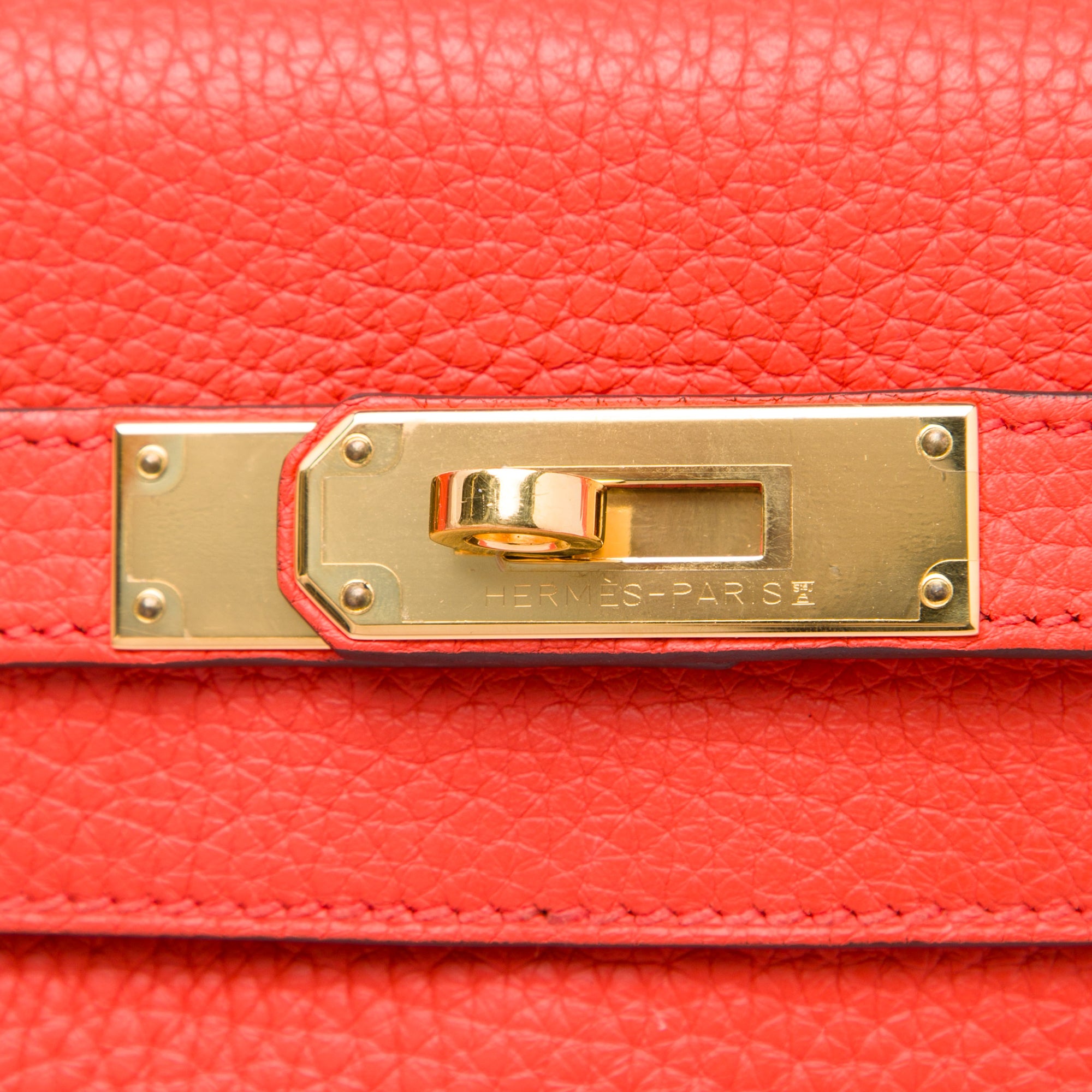 Hermès Clemence Kelly II Retourne 28 Orange