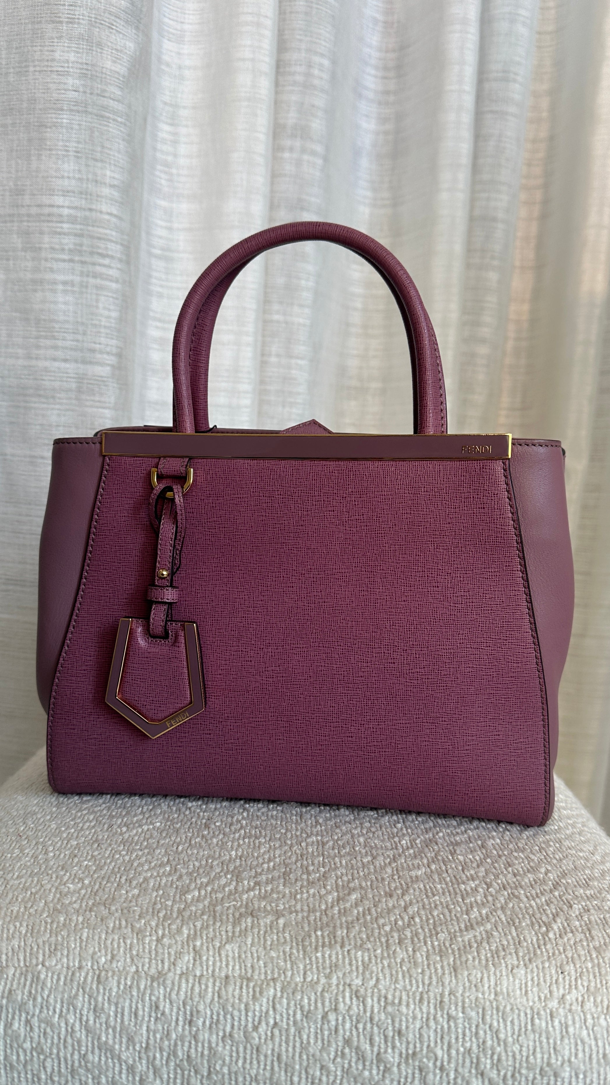 FENDI VITELLO ELITE FLAMINGO PETITE 2 JOURS - IN OLD ROSE